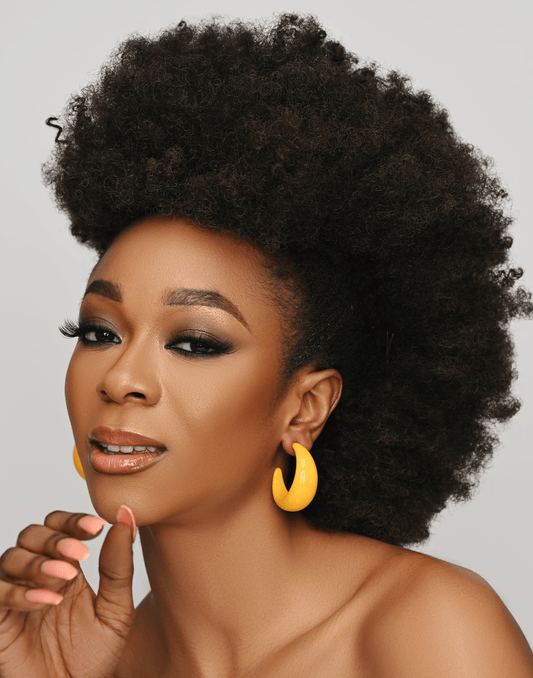 Boho Colourful Retro Acrylic Punk Stud Hoop Earrings - Fatisha Boutique