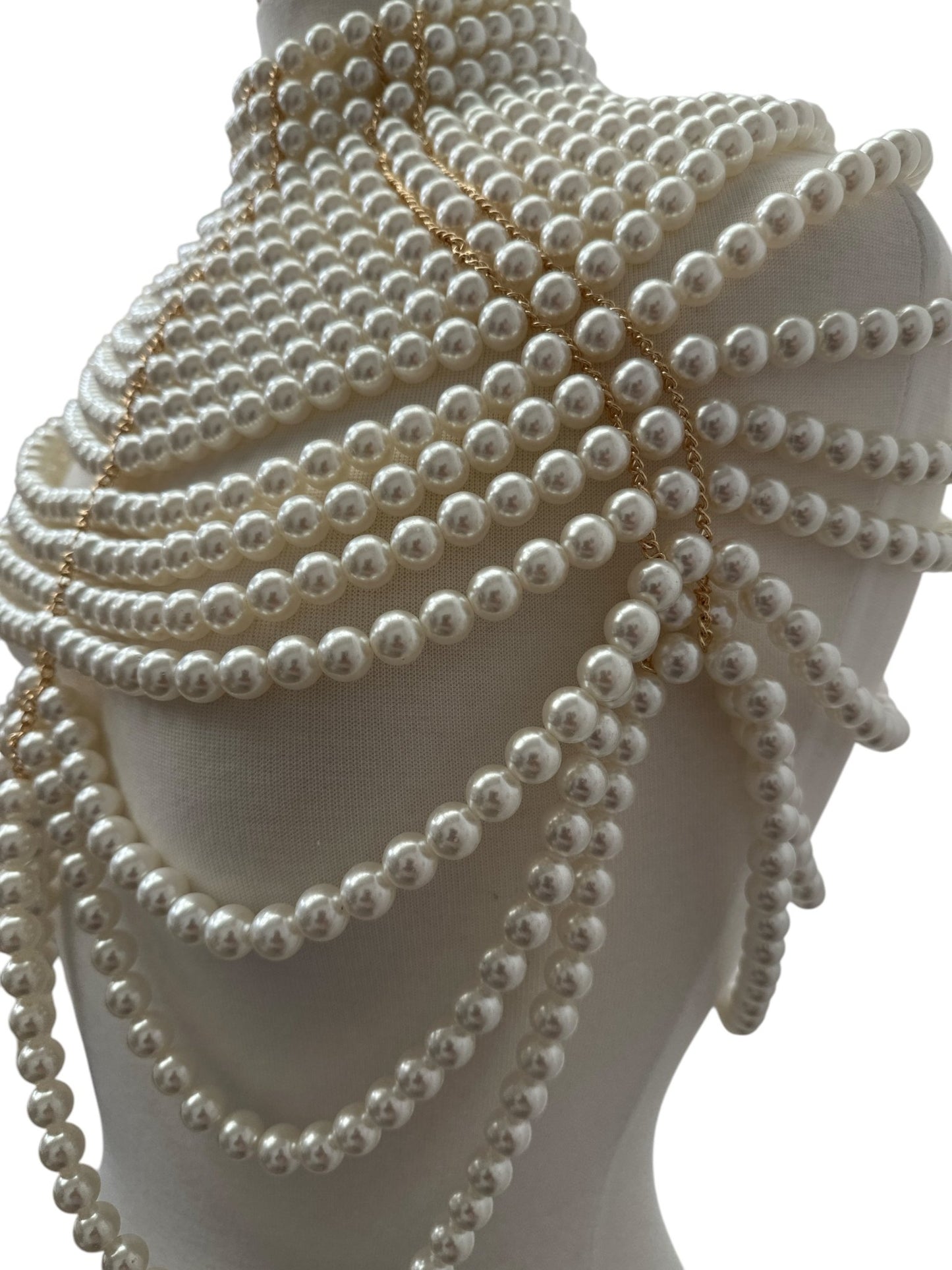 Boho Faux Pearls Statement Tassel Body Jewellery – Luxury & Bold Elegance - Fatisha Boutique