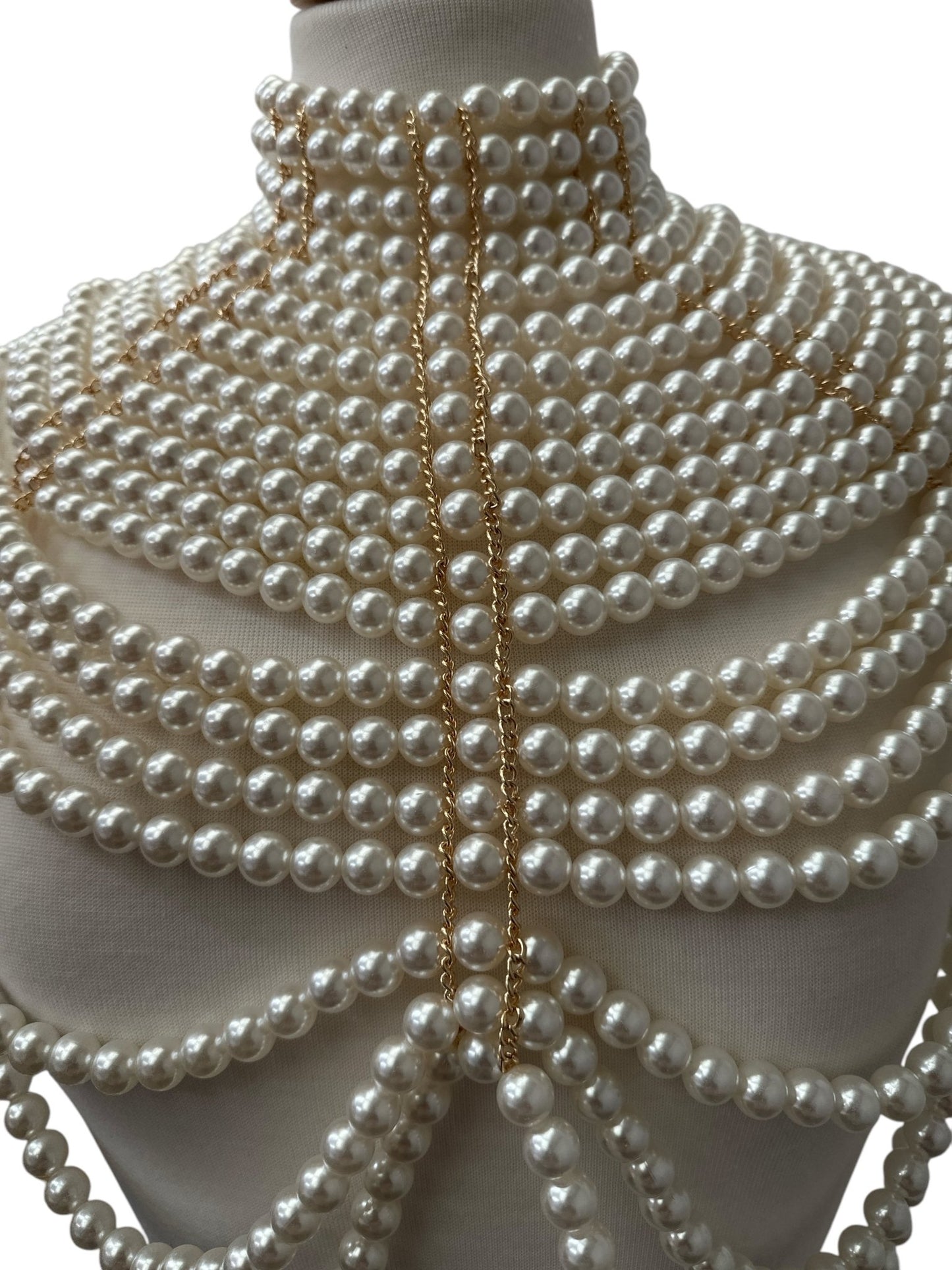 Boho Faux Pearls Statement Tassel Body Jewellery – Luxury & Bold Elegance - Fatisha Boutique