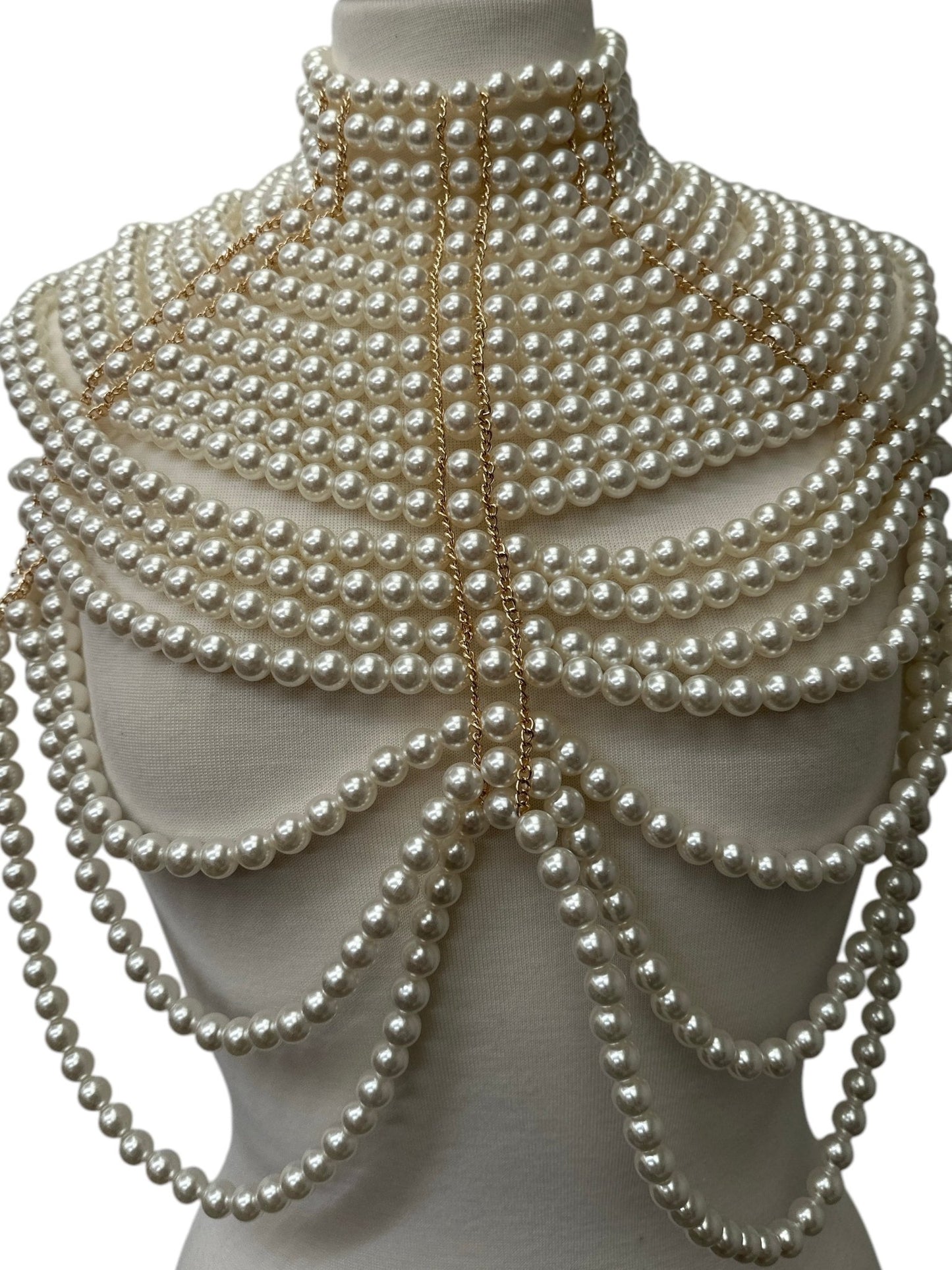 Boho Faux Pearls Statement Tassel Body Jewellery – Luxury & Bold Elegance - Fatisha Boutique