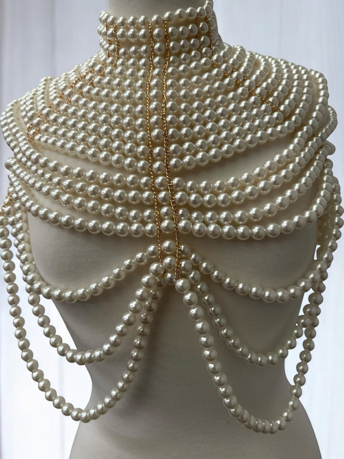 Boho Faux Pearls Statement Tassel Body Jewellery – Luxury & Bold Elegance - Fatisha Boutique