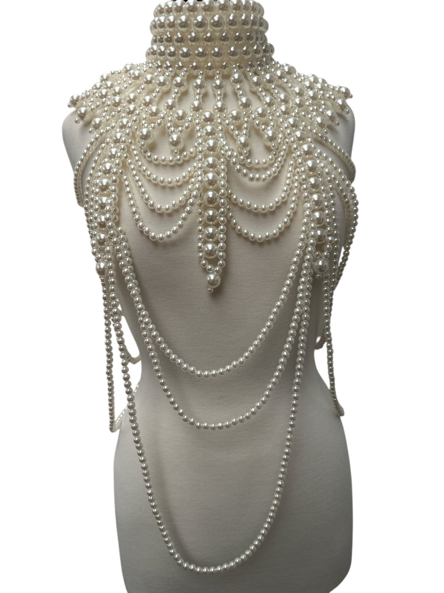 Boho Pearls Beads Shoulders Statement Tassel Chain Body Jewellery - Fatisha Boutique