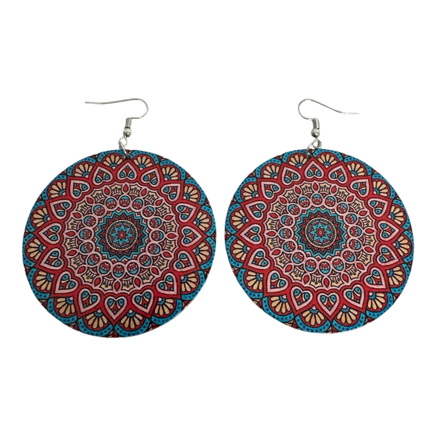 Boho Print Dangle Earrings – Bold and Lightweight Statement Earrings for Women - Fatisha Boutique