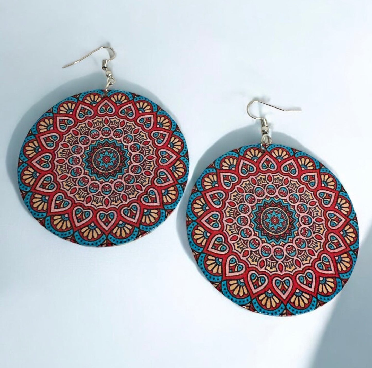 Boho Print Dangle Earrings – Bold and Lightweight Statement Earrings for Women - Fatisha Boutique