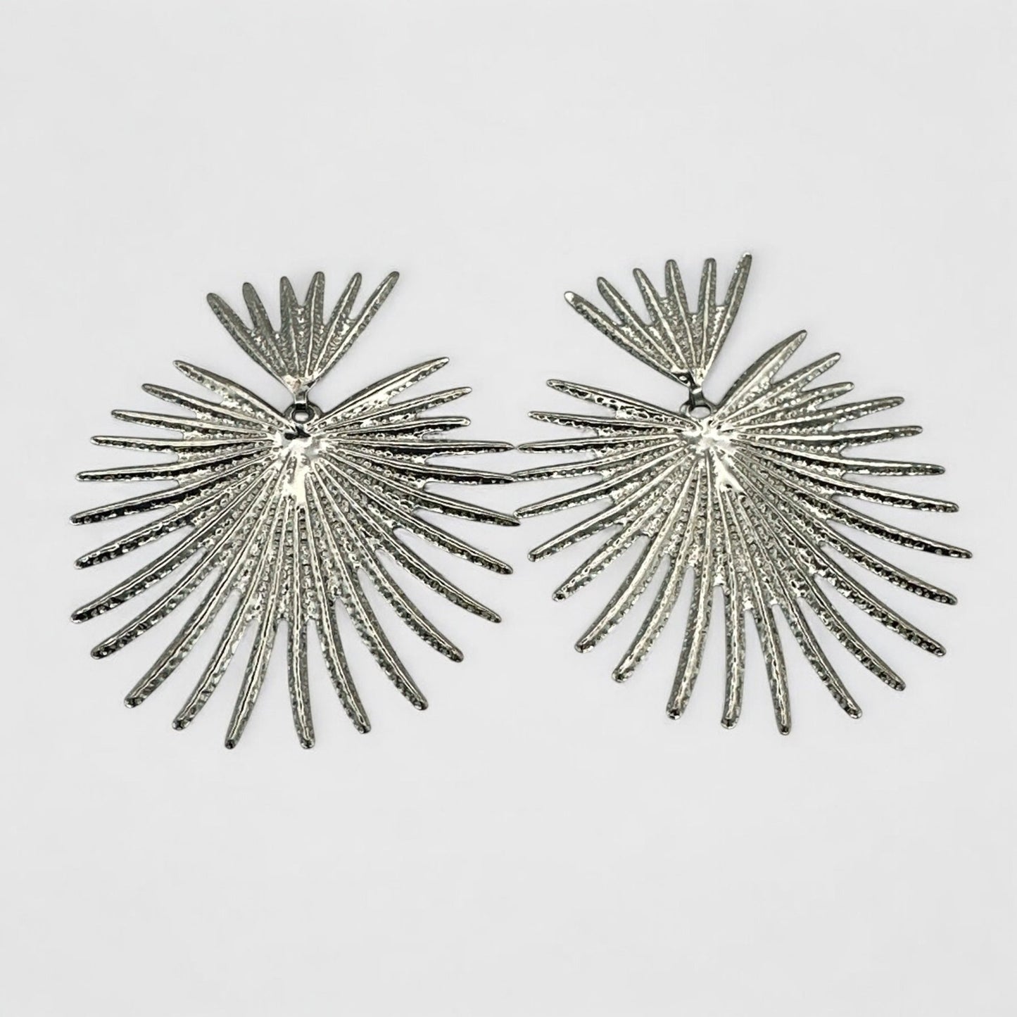 Boho Retro Leaf Dangle Earrings – Hollow Studded Statement Design - Fatisha Boutique