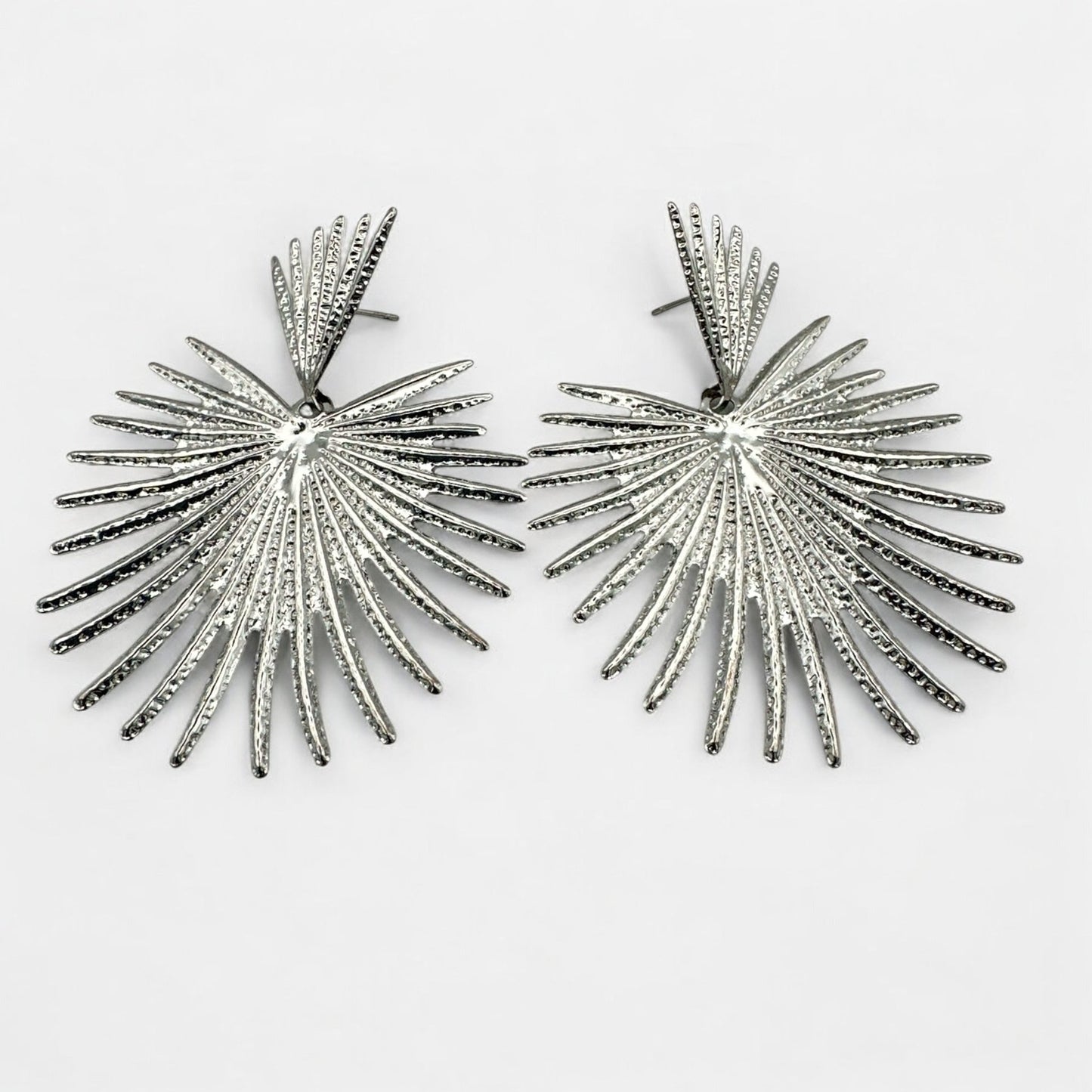 Boho Retro Leaf Dangle Earrings – Hollow Studded Statement Design - Fatisha Boutique