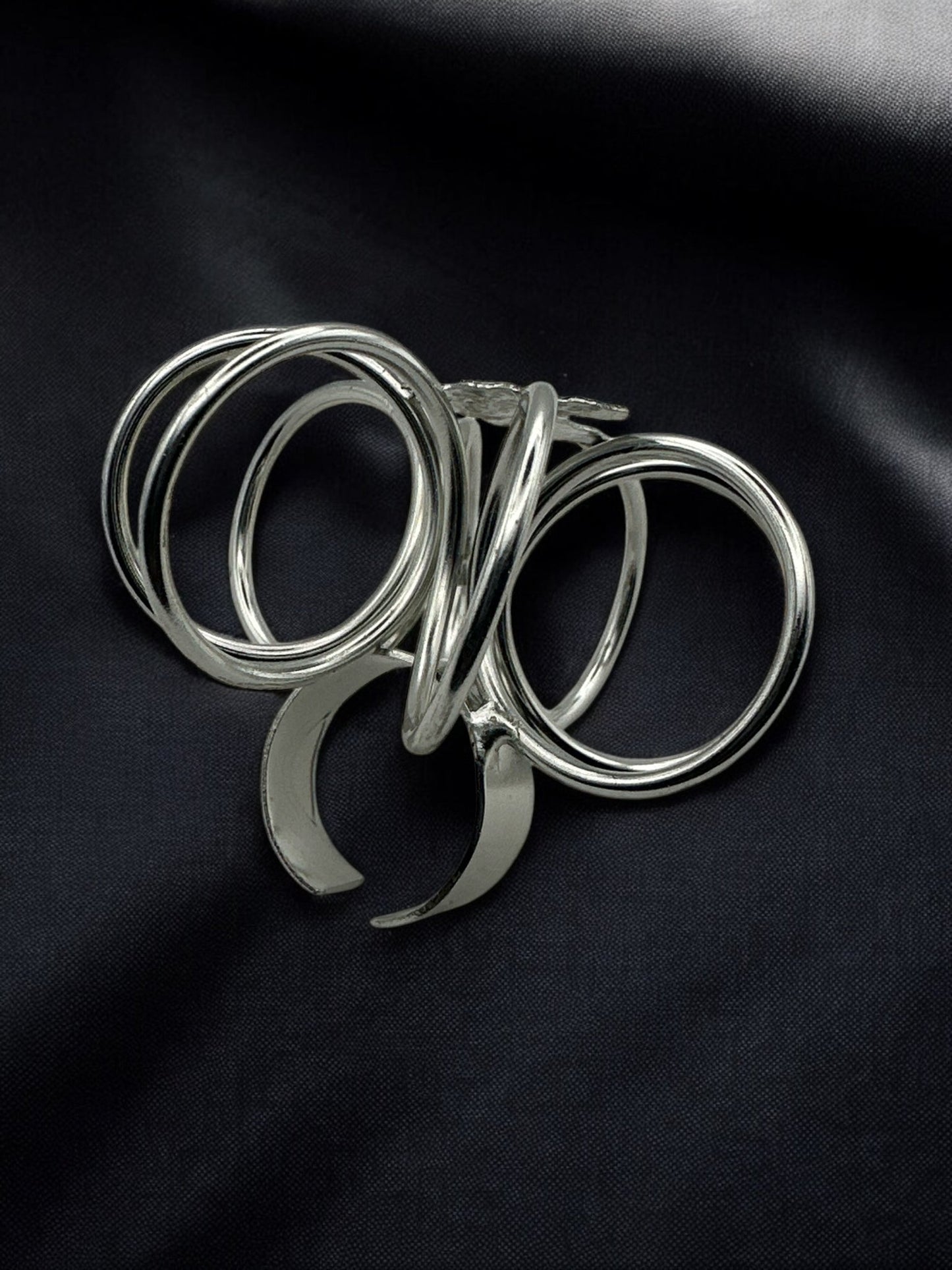Bold Africa Map Design in Sculptural Style Statement African Brass Ring - Fatisha Boutique
