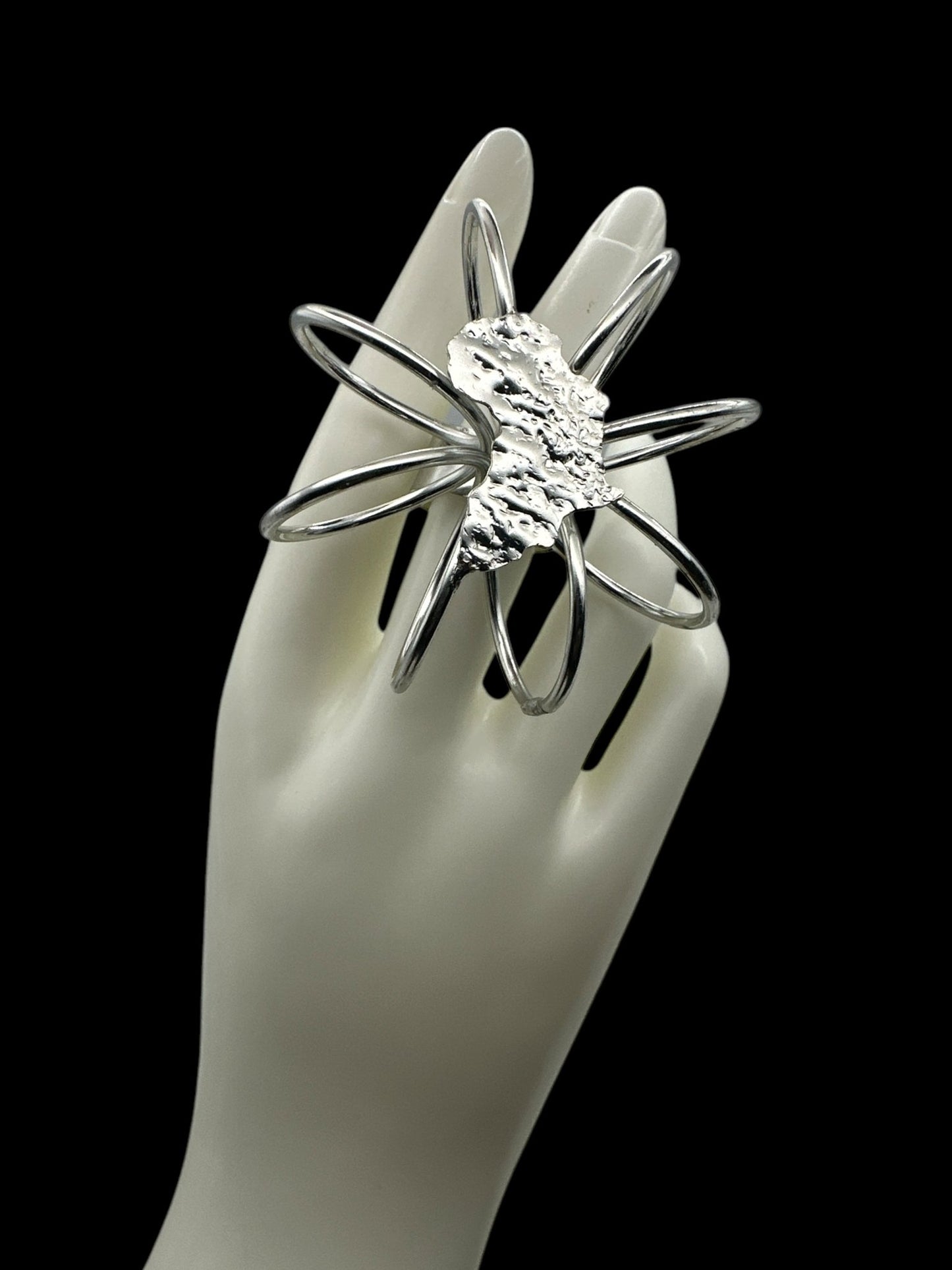 Bold Africa Map Design in Sculptural Style Statement African Brass Ring - Fatisha Boutique