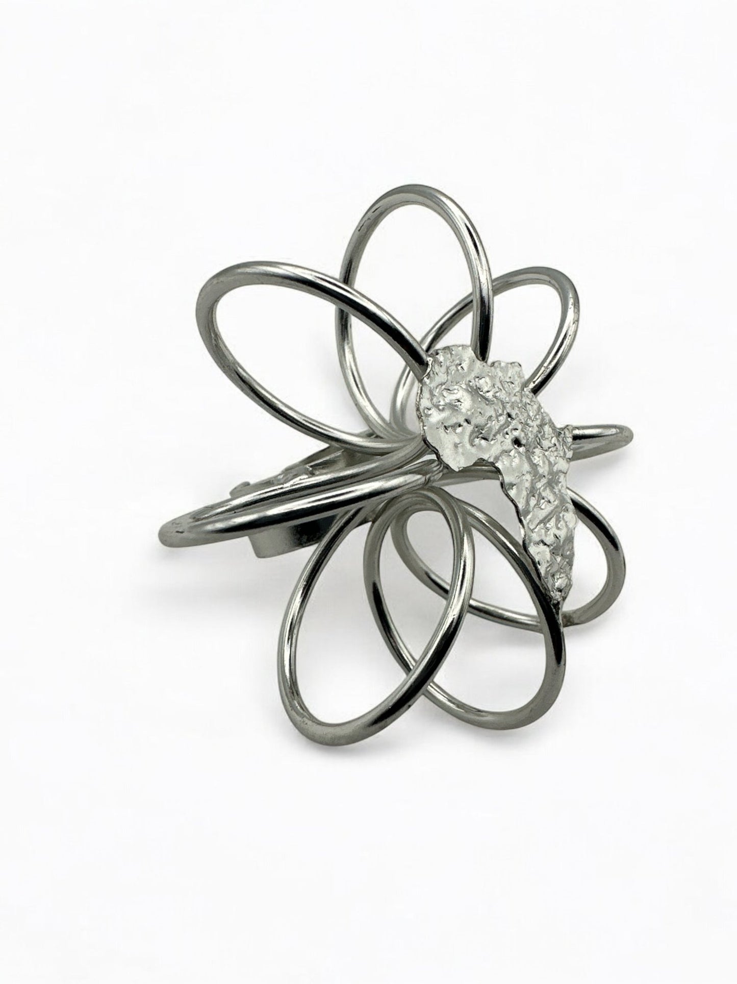 Bold Africa Map Design in Sculptural Style Statement African Brass Ring - Fatisha Boutique