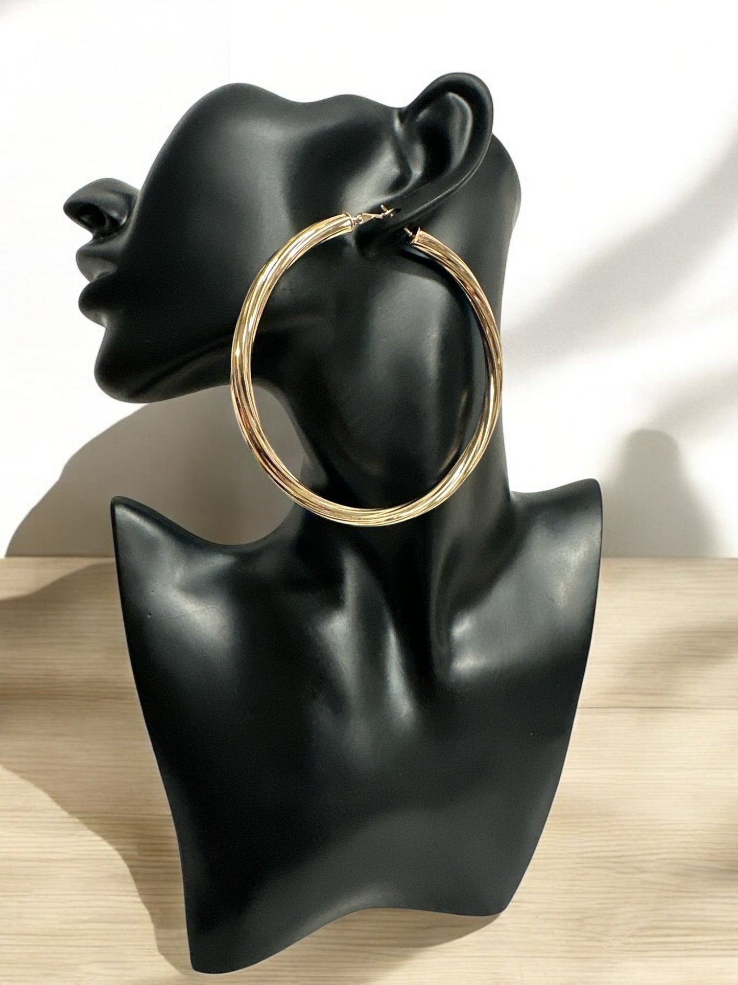 Bold Chunky 9cm Large Hoop Statement Earrings - Fatisha Boutique