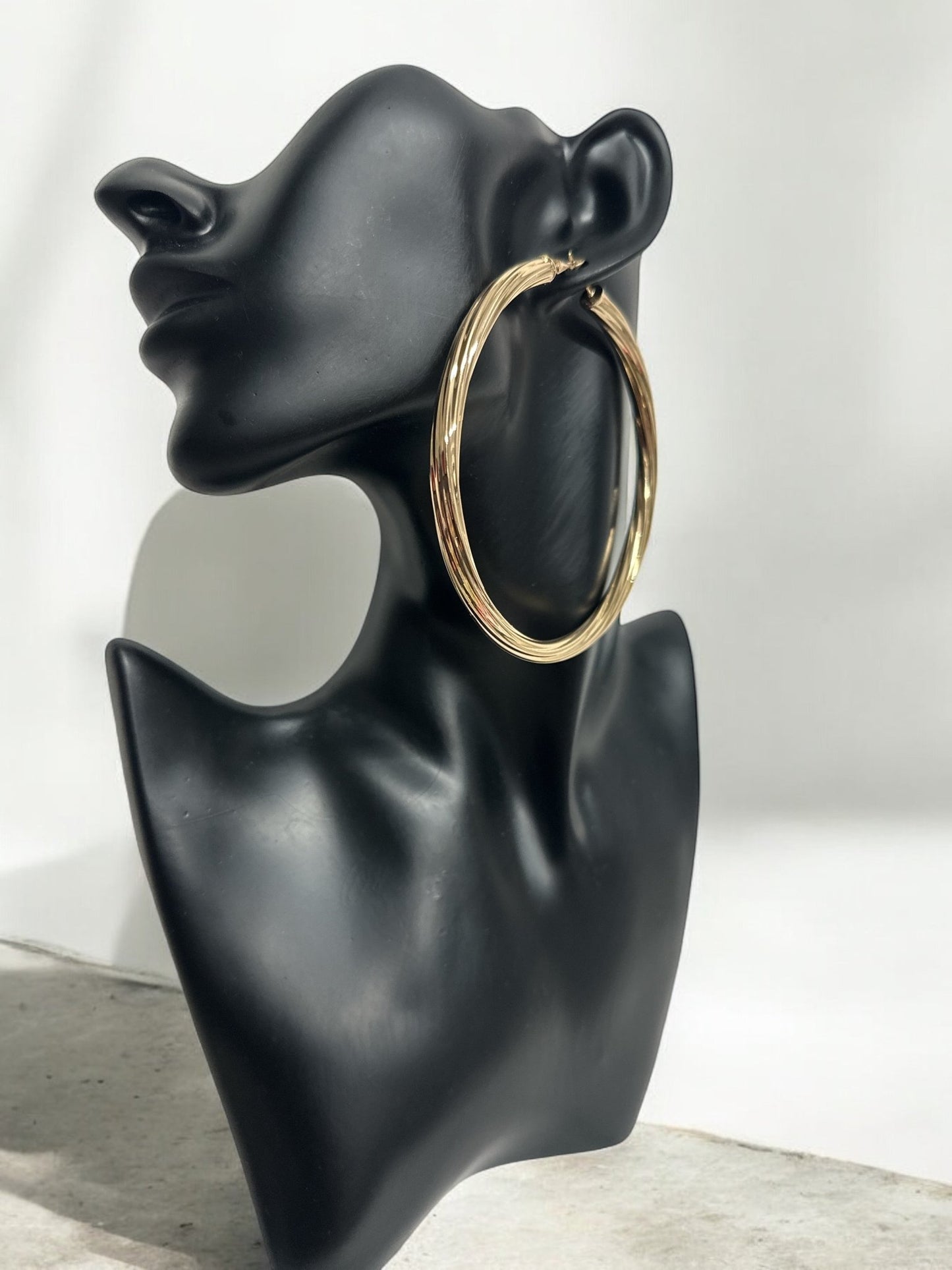 Bold Chunky 9cm Large Hoop Statement Earrings - Fatisha Boutique