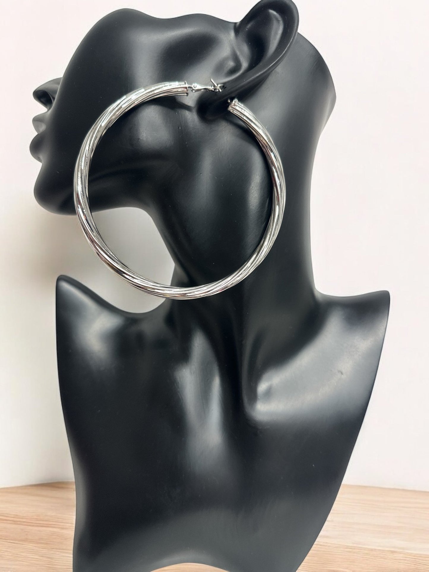Bold Chunky 9cm Large Hoop Statement Earrings - Fatisha Boutique
