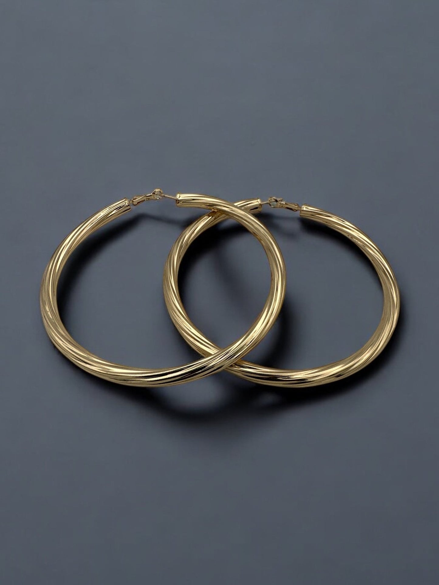 Bold Chunky 9cm Large Hoop Statement Earrings - Fatisha Boutique