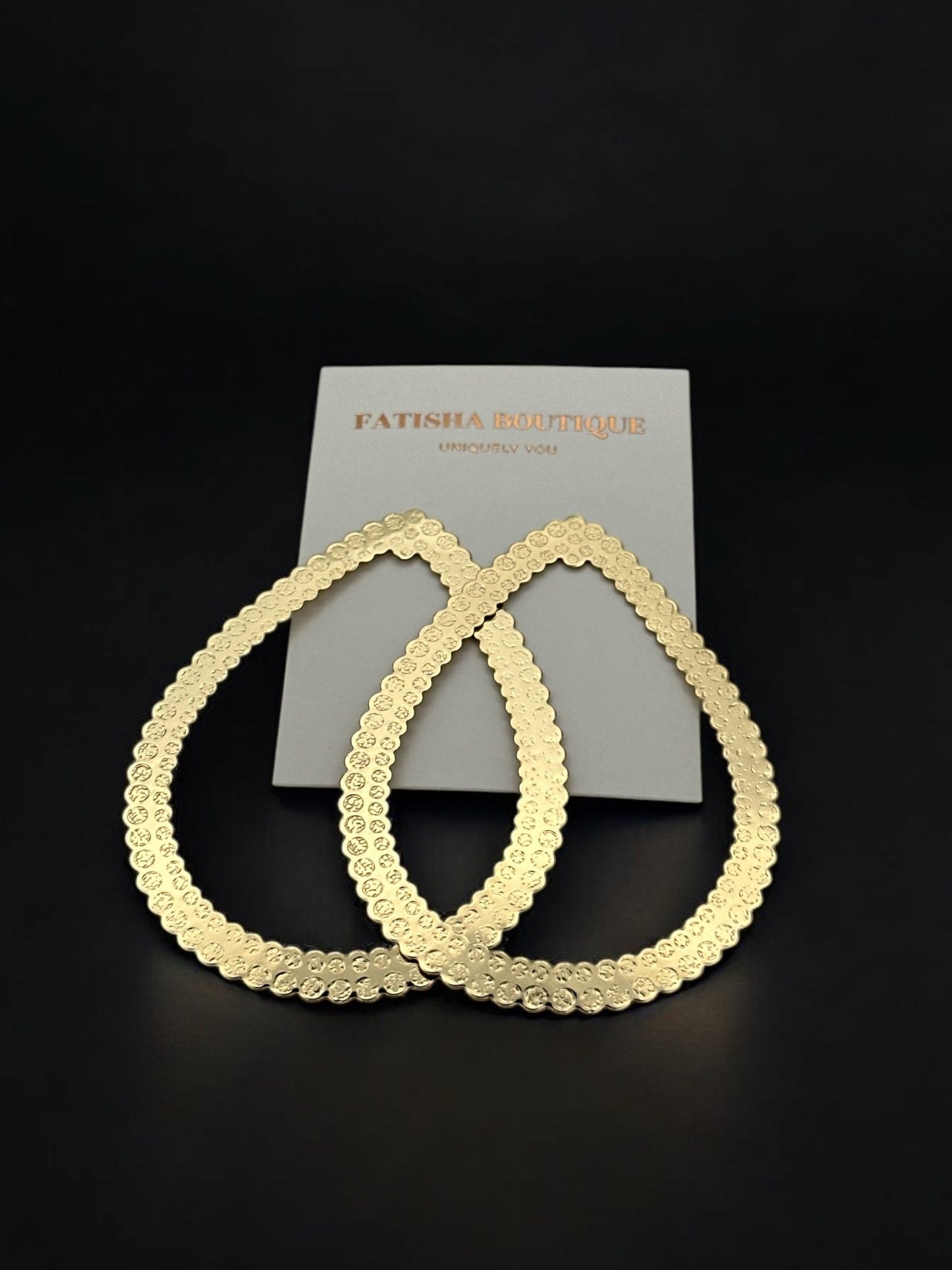 Bold & Elegant Lightweight Teardrop Statement Drop Earrings - Fatisha Boutique