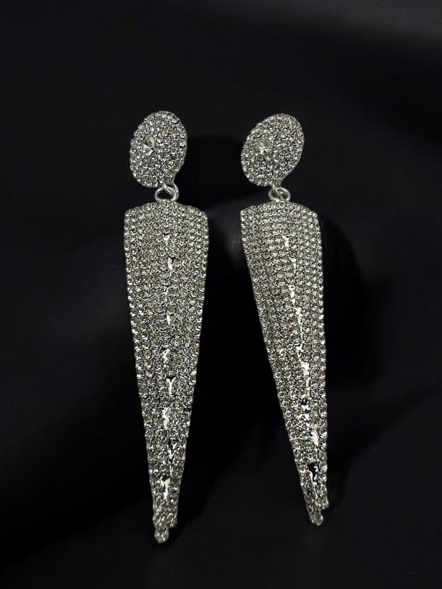 Bold Geometric Dangle Earrings – Statement Earrings with Textured Design - Fatisha Boutique