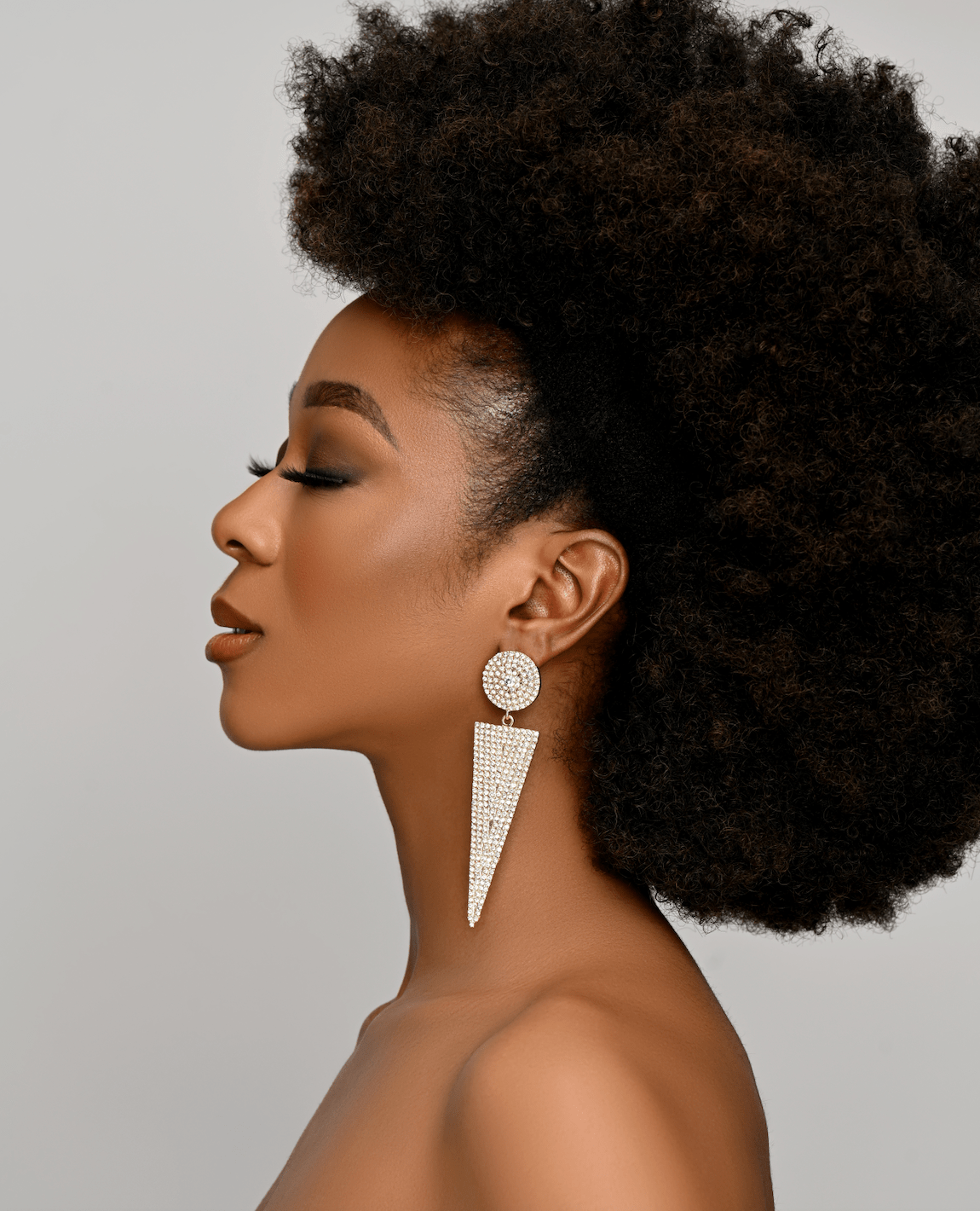 Bold Geometric Dangle Earrings – Statement Earrings with Textured Design - Fatisha Boutique