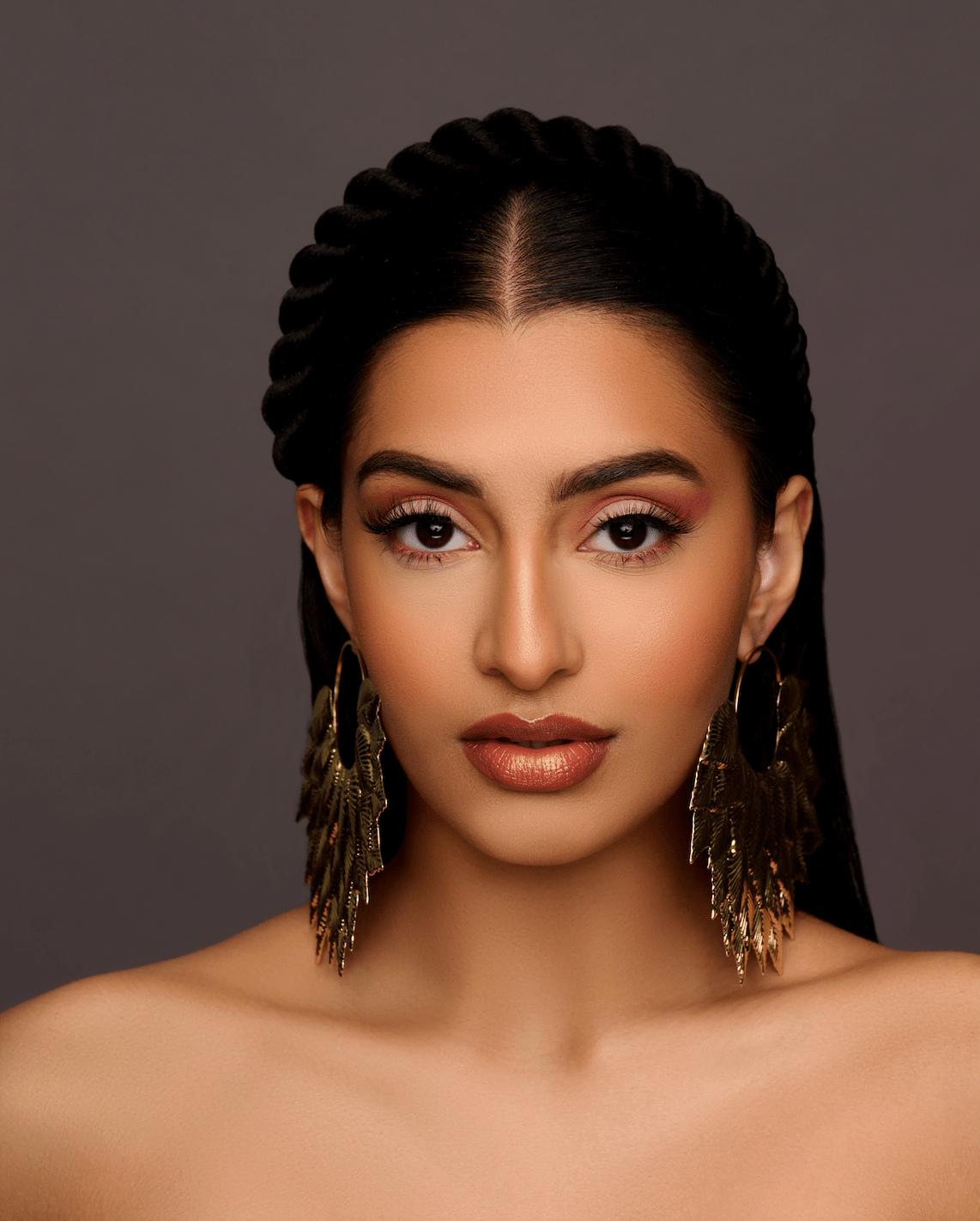 Bold Gold Leaf Statement Earrings - Fatisha Boutique