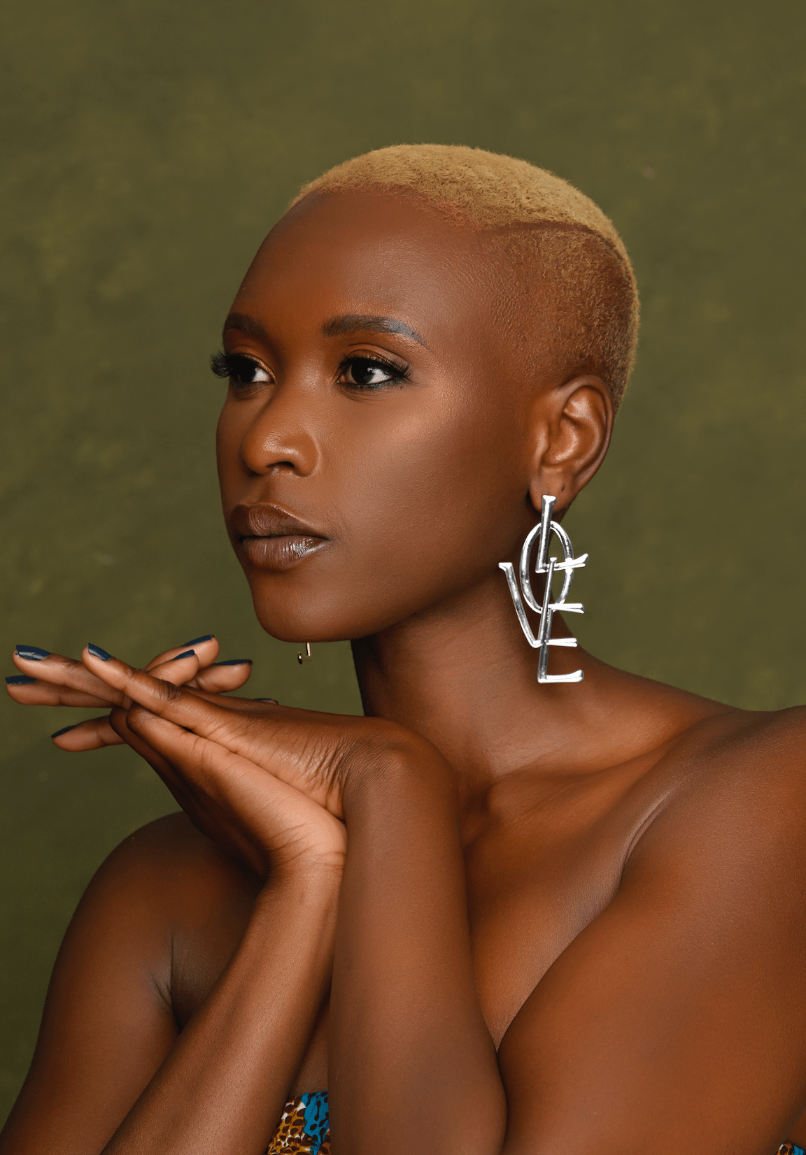 Bold LOVE Letter Statement Earrings - Oversized Drop Design - Fatisha Boutique