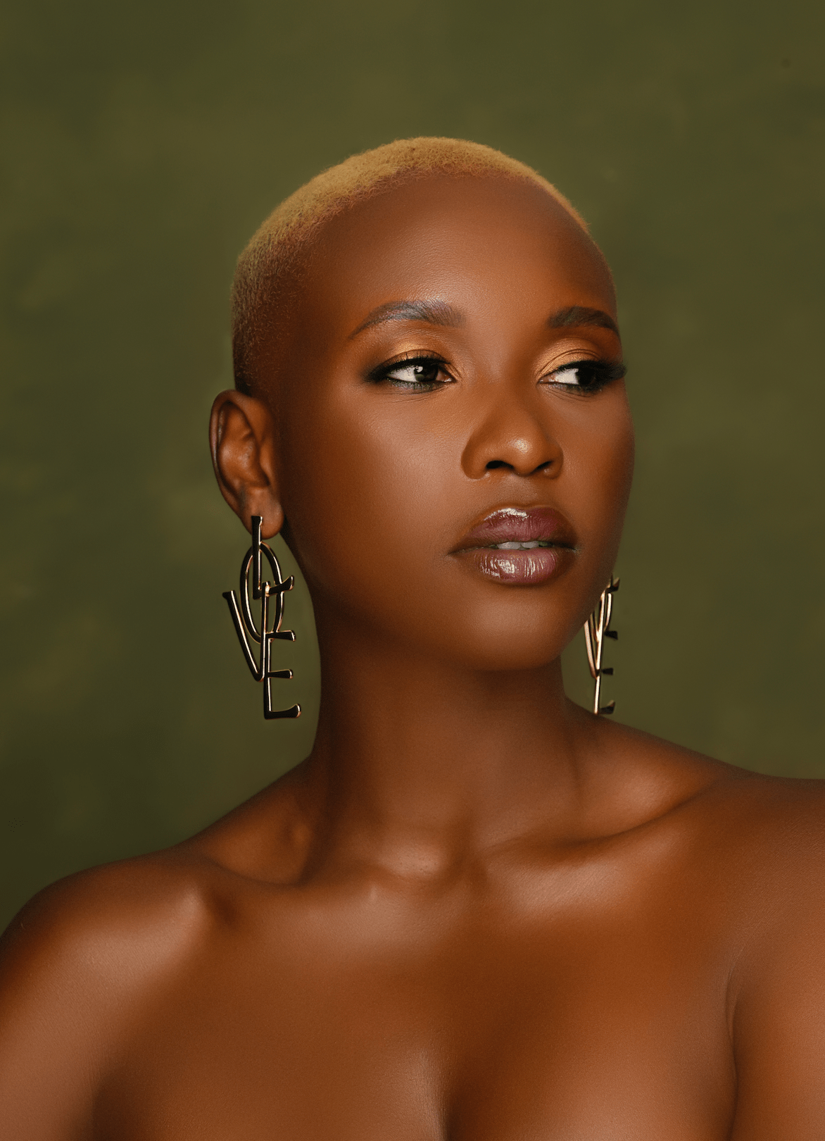 Bold LOVE Letter Statement Earrings - Oversized Drop Design - Fatisha Boutique