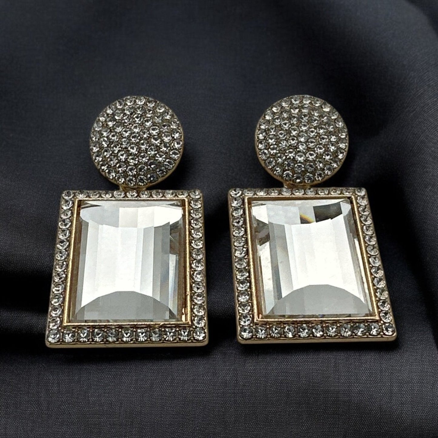 Bold Rhinestone Statement Earrings - Multiple Colours - Elegant Party Jewellery - Fatisha Boutique