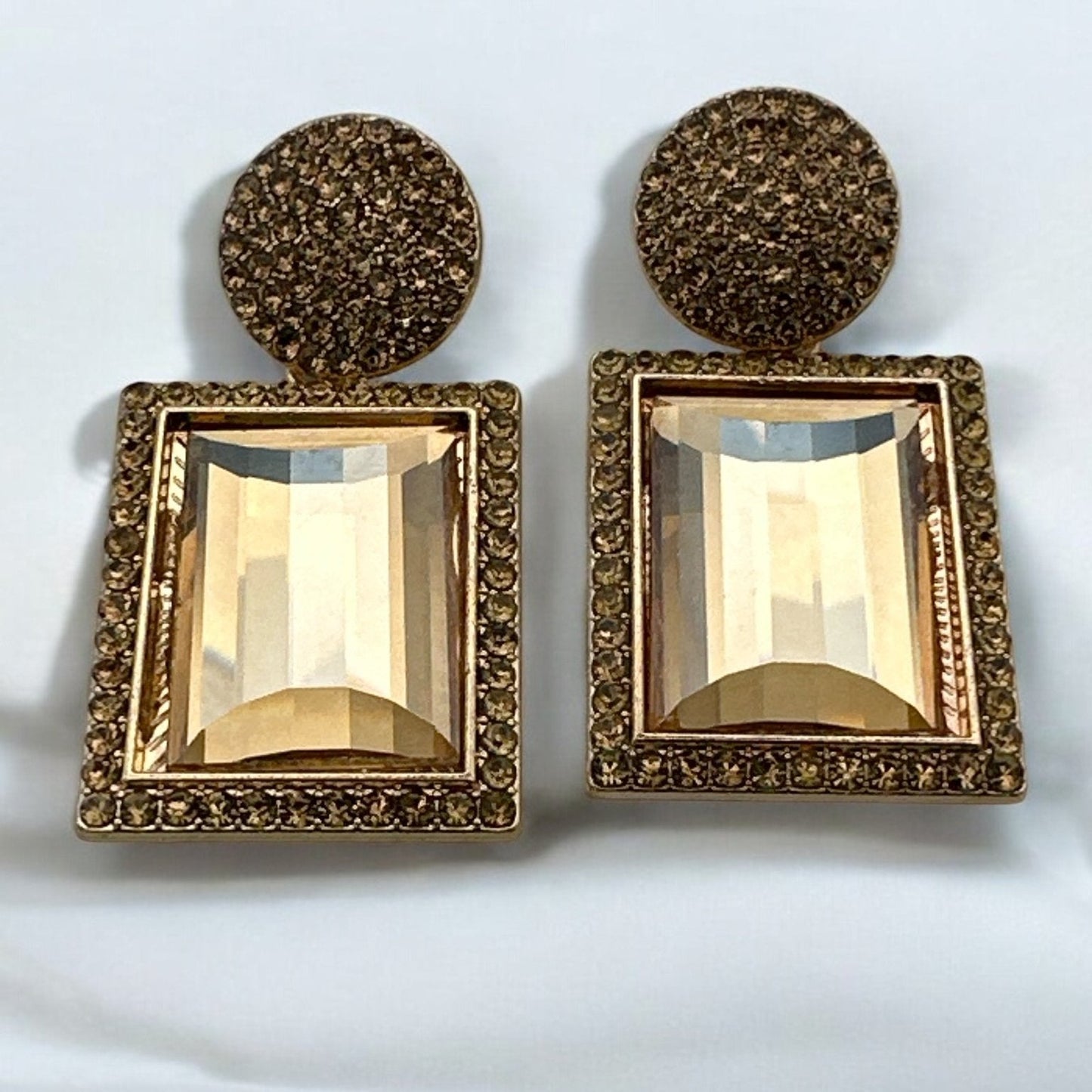 Bold Rhinestone Statement Earrings - Multiple Colours - Elegant Party Jewellery - Fatisha Boutique