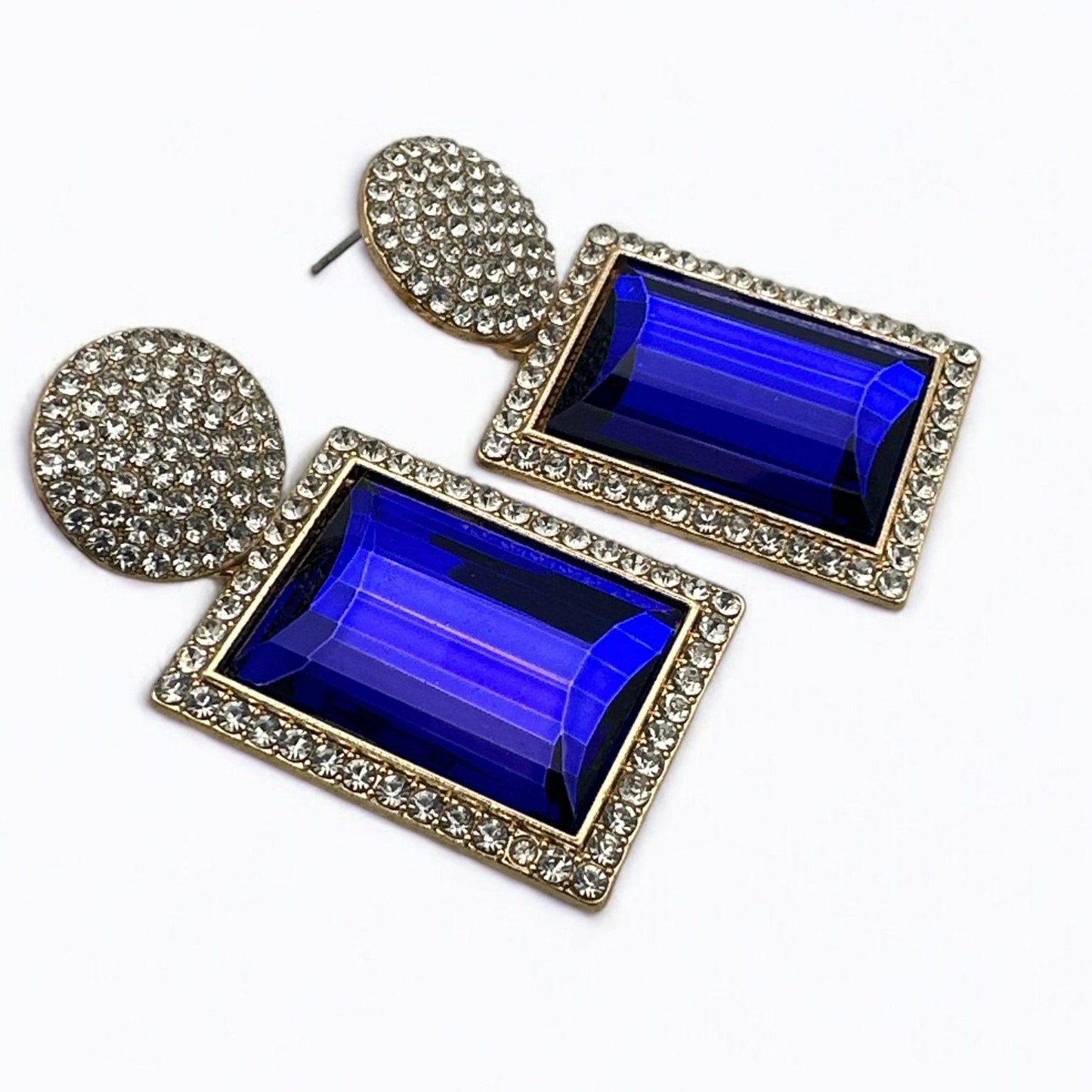 Bold Rhinestone Statement Earrings - Multiple Colours - Elegant Party Jewellery - Fatisha Boutique