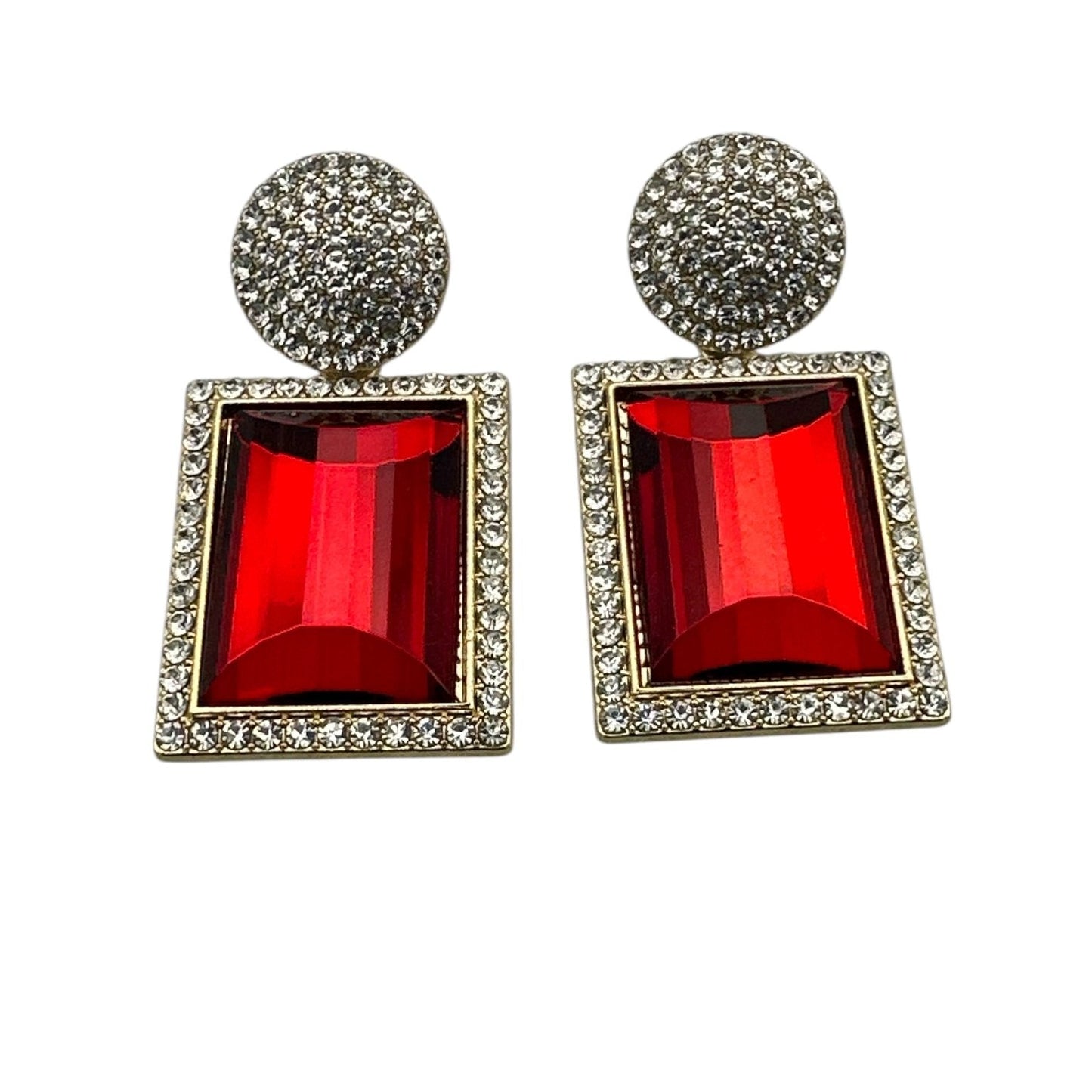 Bold Rhinestone Statement Earrings - Multiple Colours - Elegant Party Jewellery - Fatisha Boutique