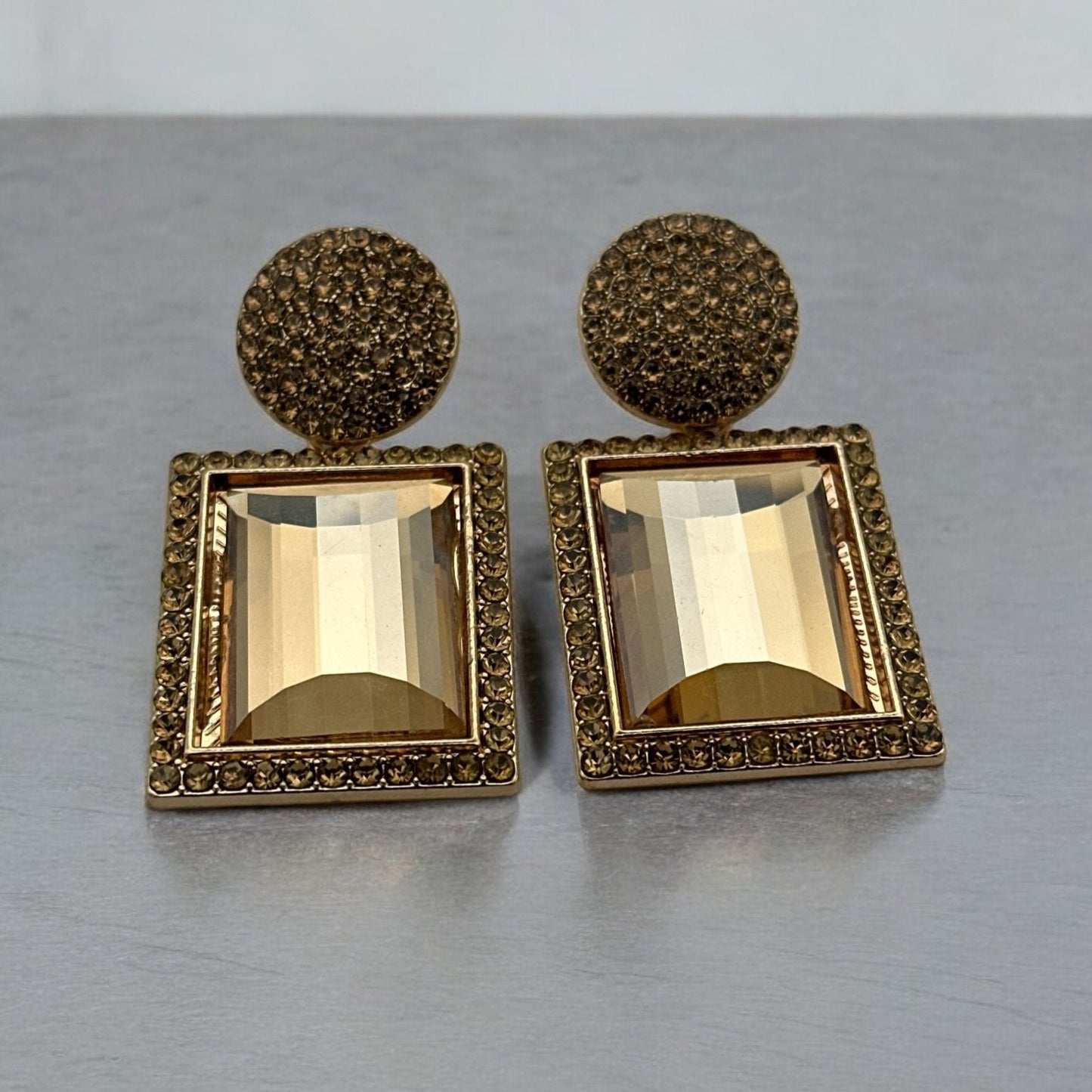 Bold Rhinestone Statement Earrings - Multiple Colours - Elegant Party Jewellery - Fatisha Boutique