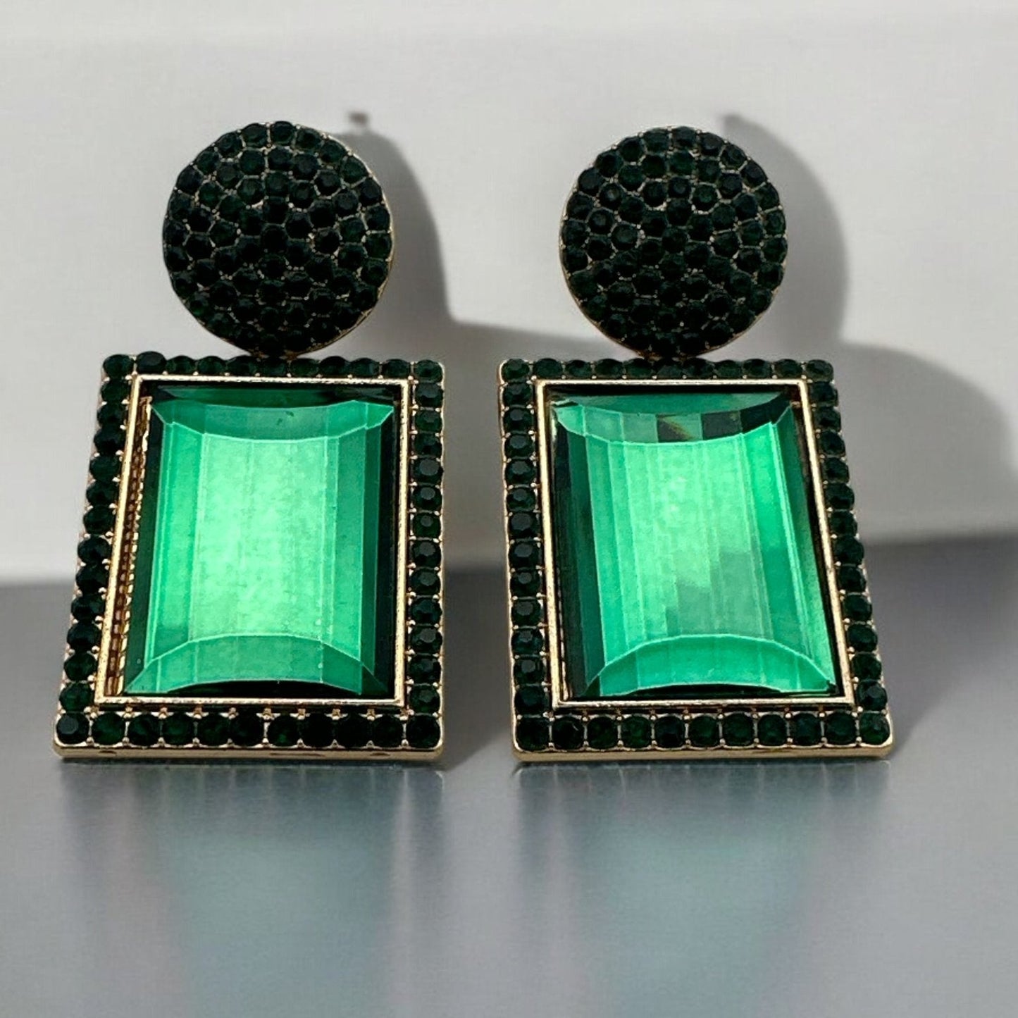 Bold Rhinestone Statement Earrings - Multiple Colours - Elegant Party Jewellery - Fatisha Boutique