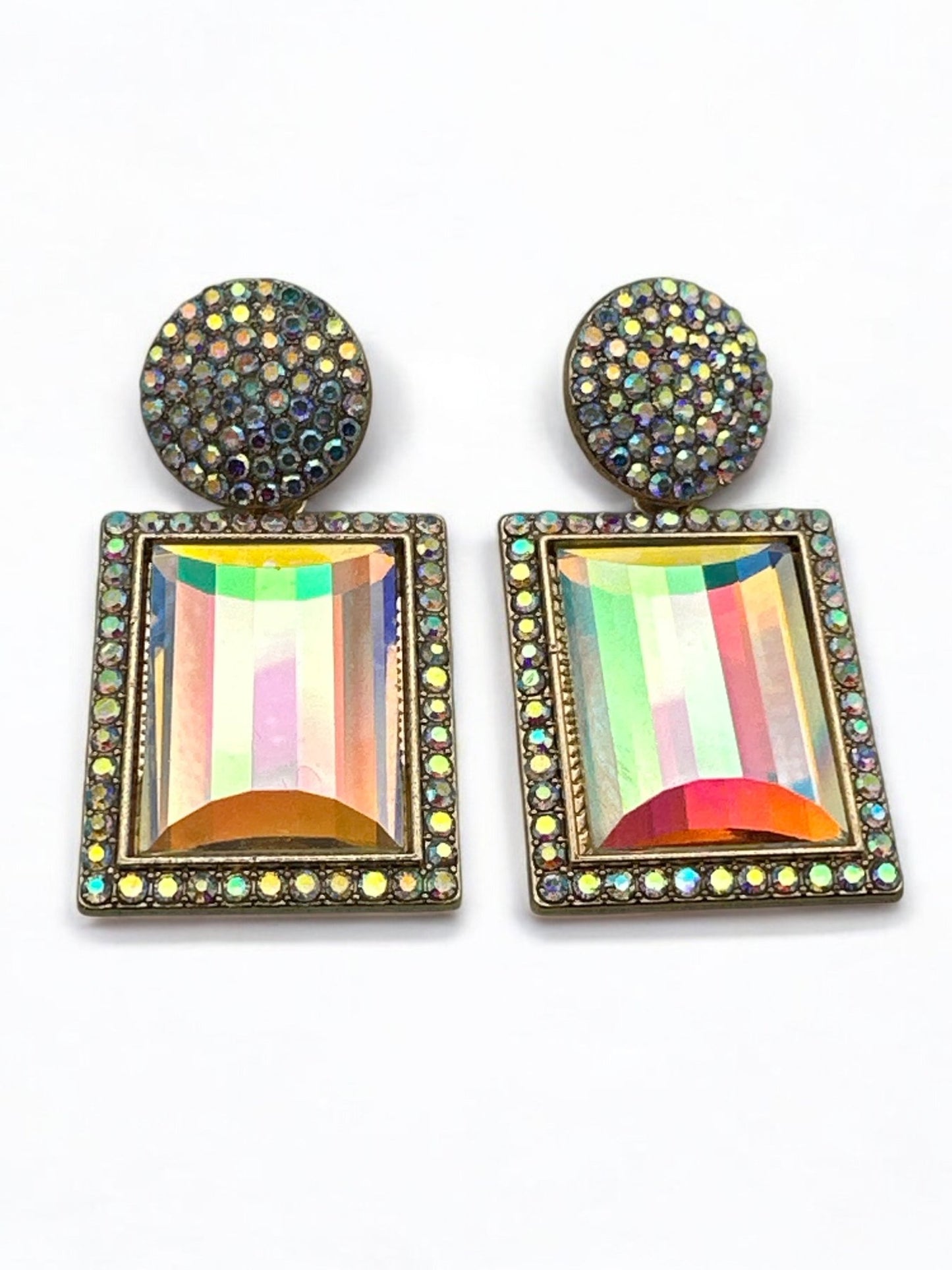 Bold Rhinestone Statement Earrings - Multiple Colours - Elegant Party Jewellery - Fatisha Boutique