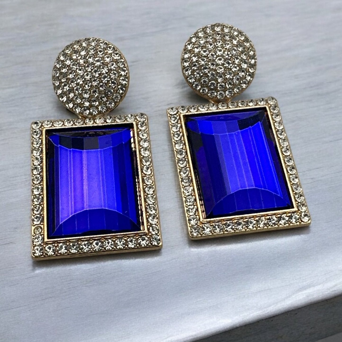 Bold Rhinestone Statement Earrings - Multiple Colours - Elegant Party Jewellery - Fatisha Boutique