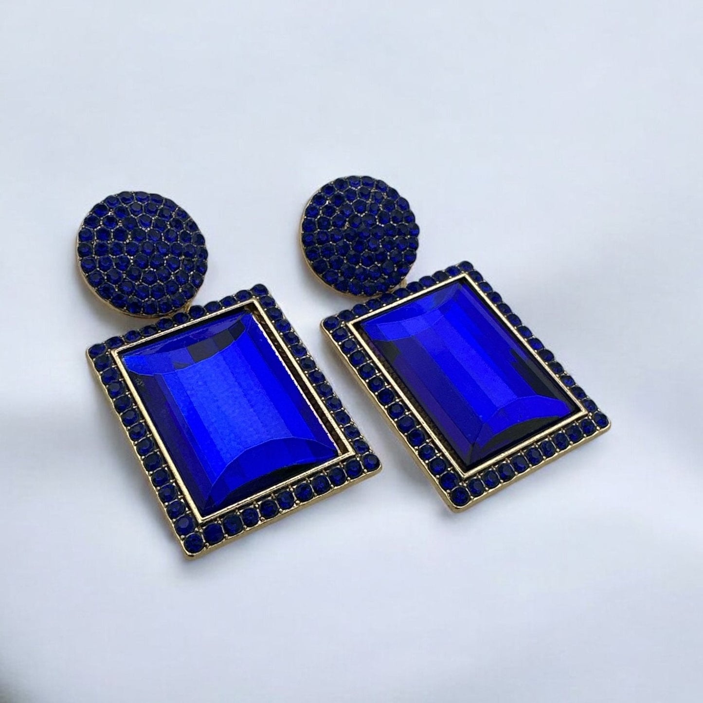 Bold Rhinestone Statement Earrings - Multiple Colours - Elegant Party Jewellery - Fatisha Boutique