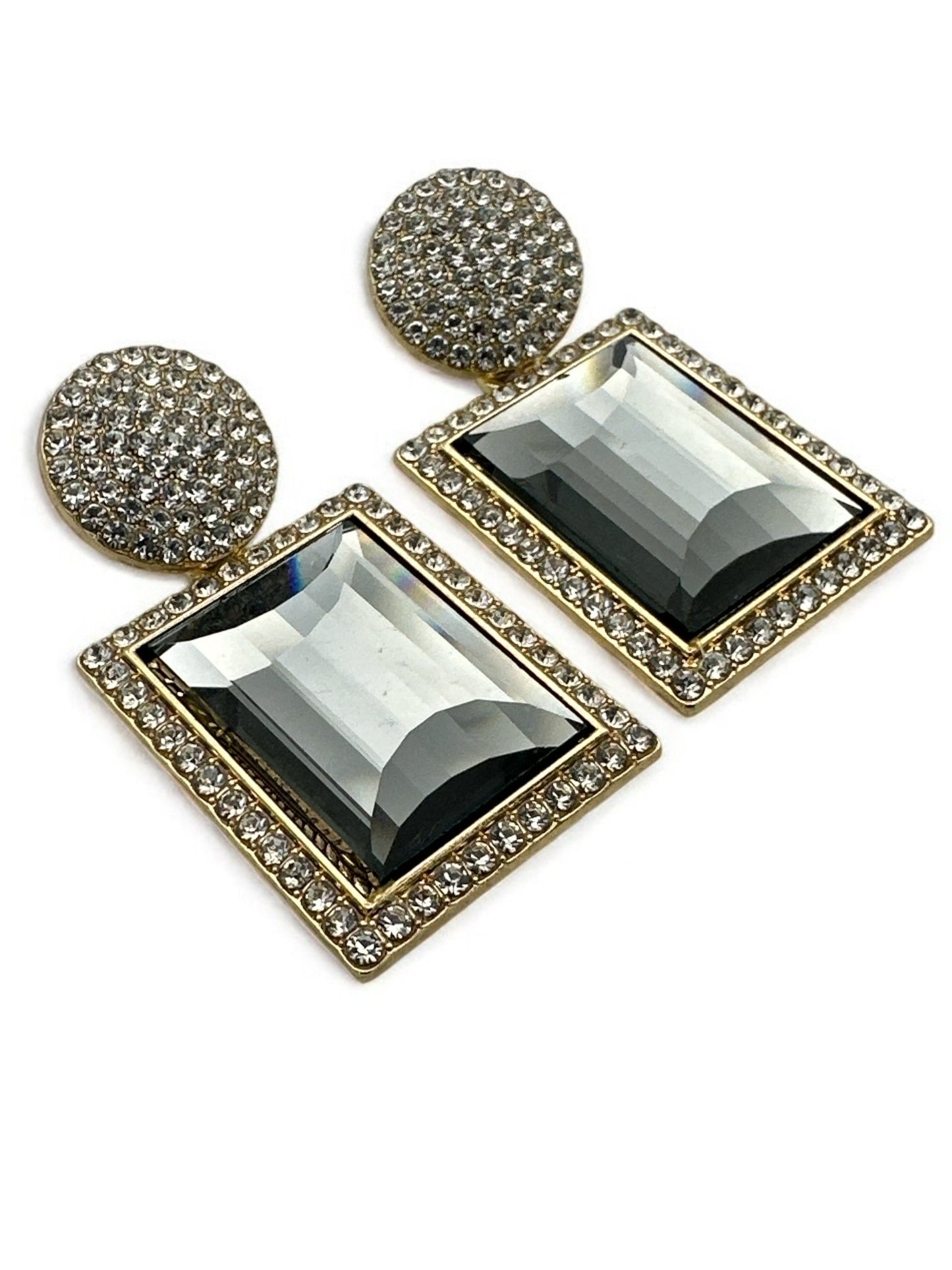 Bold Rhinestone Statement Earrings - Multiple Colours - Elegant Party Jewellery - Fatisha Boutique