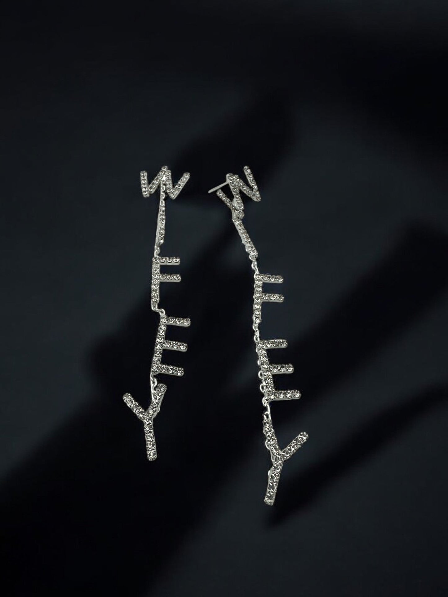 Bridal Statement Earrings WIFEY BRIDE Rhinestone Drop Earrings for Weddings and Bachelorette Parties - Fatisha Boutique