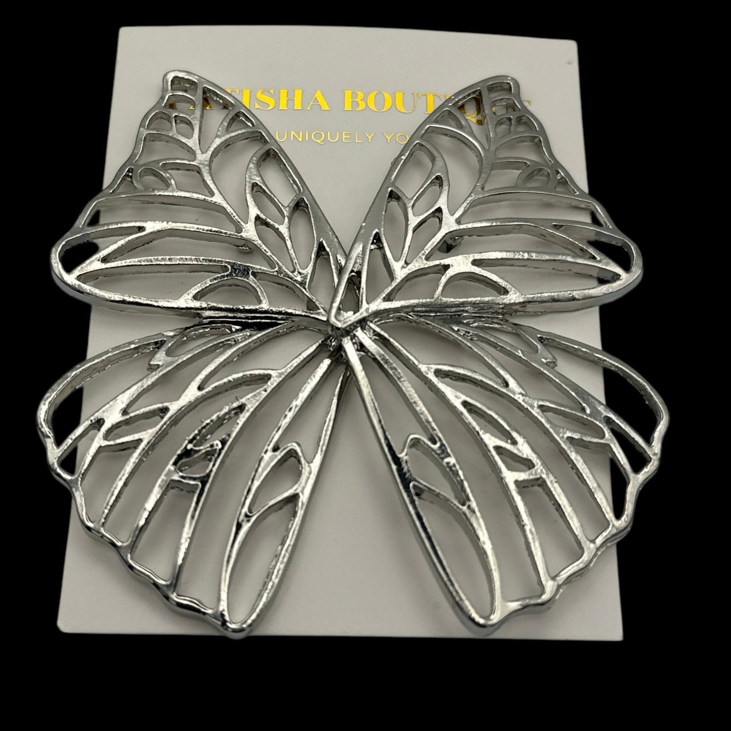 Butterfly Wing Statement Stud Earrings – Bold & Elegant Design - Fatisha Boutique