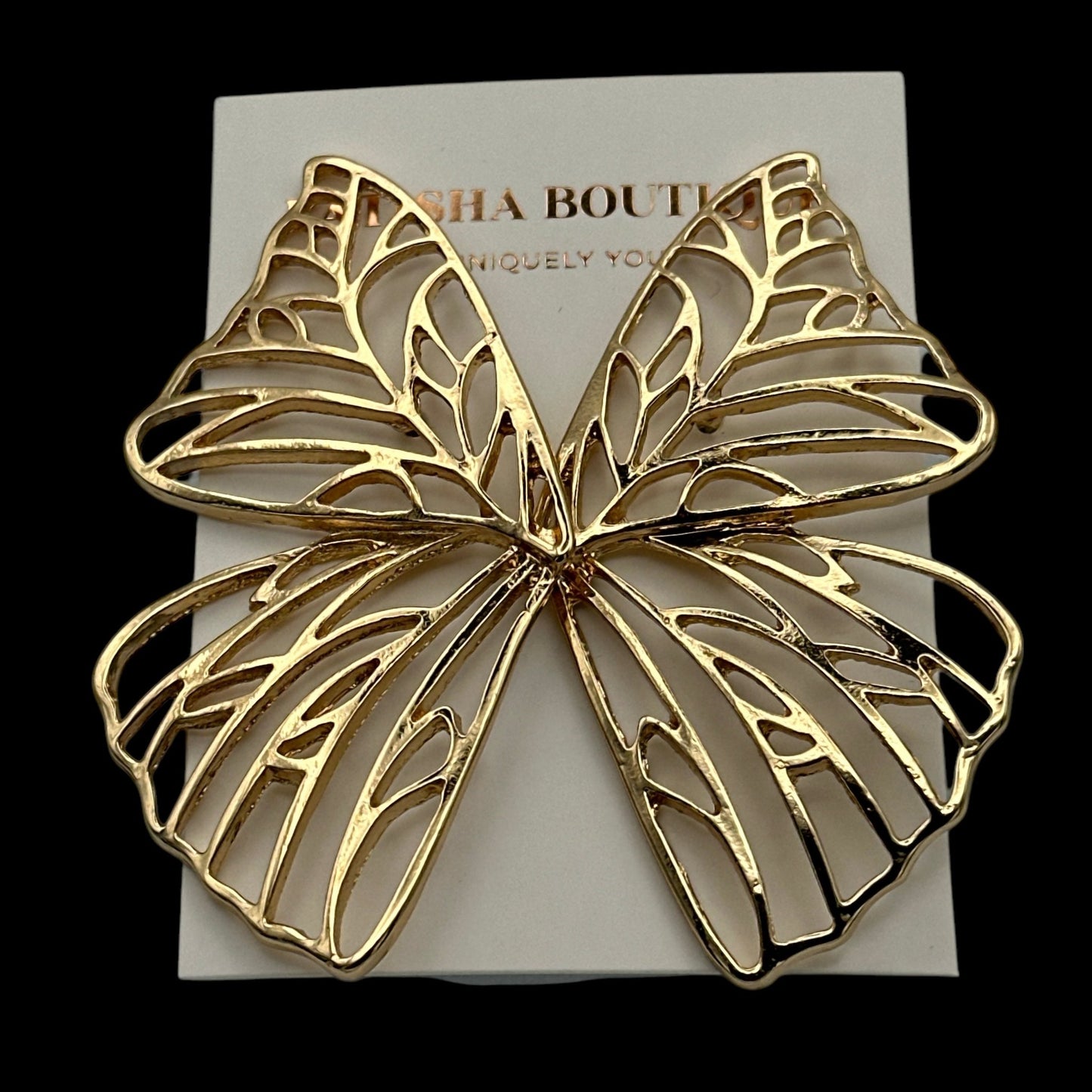 Butterfly Wing Statement Stud Earrings – Bold & Elegant Design - Fatisha Boutique
