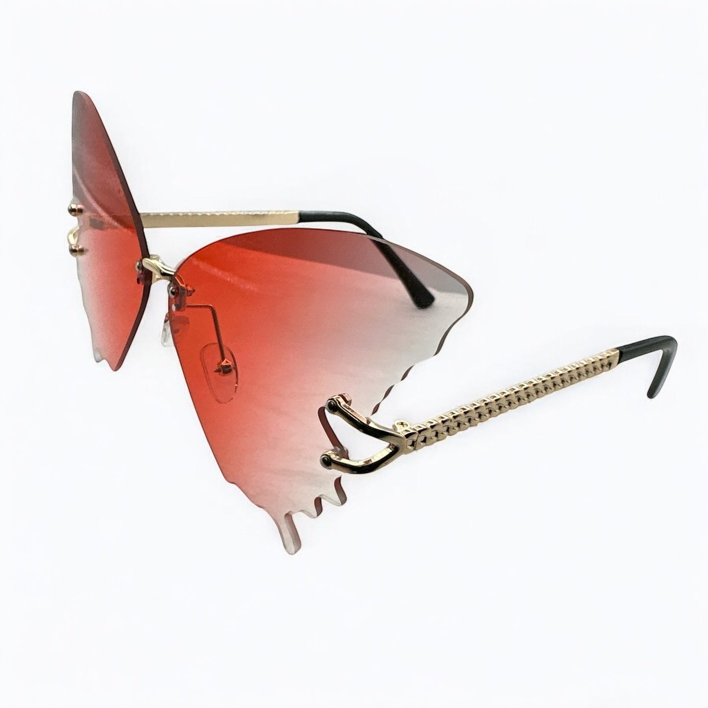 Butterfly Wing Sunglasses – Gradient Rimless UV400 Shades - Fatisha Boutique