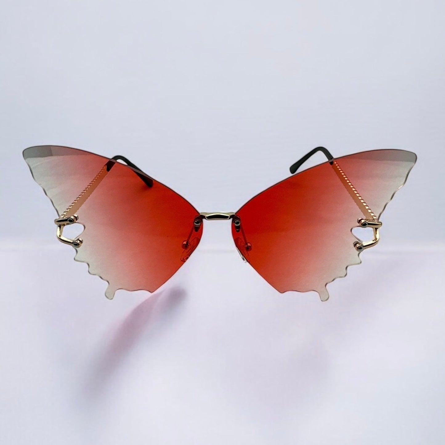 Butterfly Wing Sunglasses – Gradient Rimless UV400 Shades - Fatisha Boutique