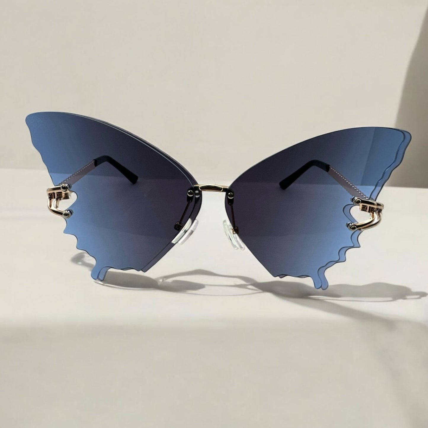 Butterfly Wing Sunglasses – Gradient Rimless UV400 Shades - Fatisha Boutique