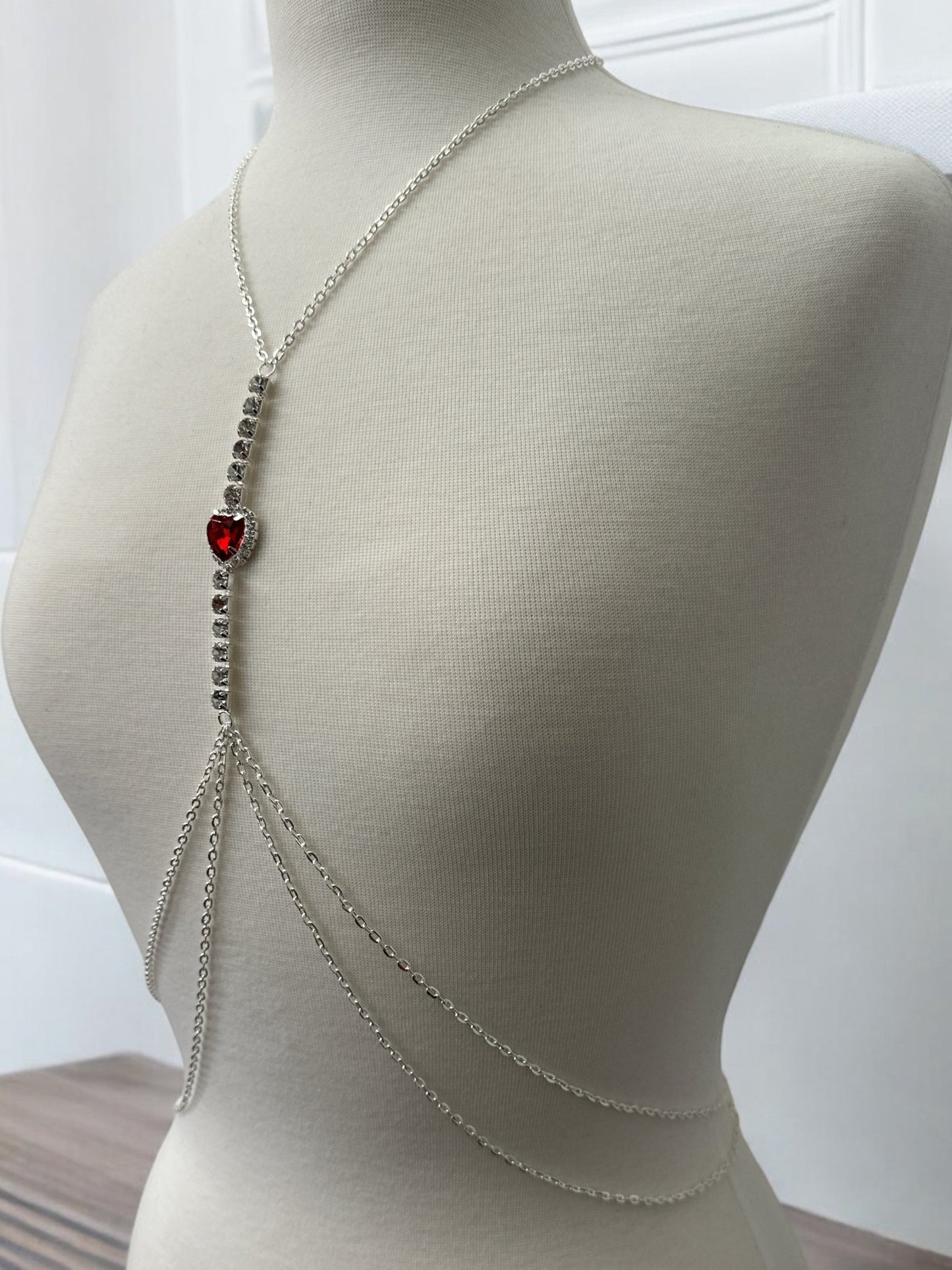 Centred Rhinestone Bralette Statement Body Chain Jewellery – Gold & Silver | Festival, Party & Elegant Wear - Fatisha Boutique