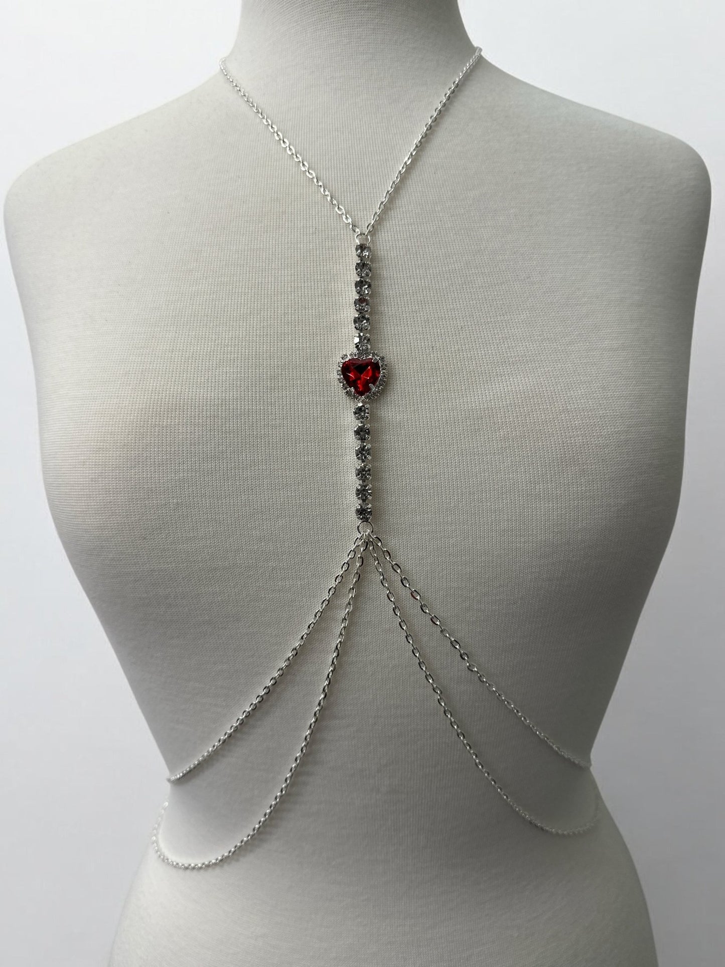 Centred Rhinestone Bralette Statement Body Chain Jewellery – Gold & Silver | Festival, Party & Elegant Wear - Fatisha Boutique