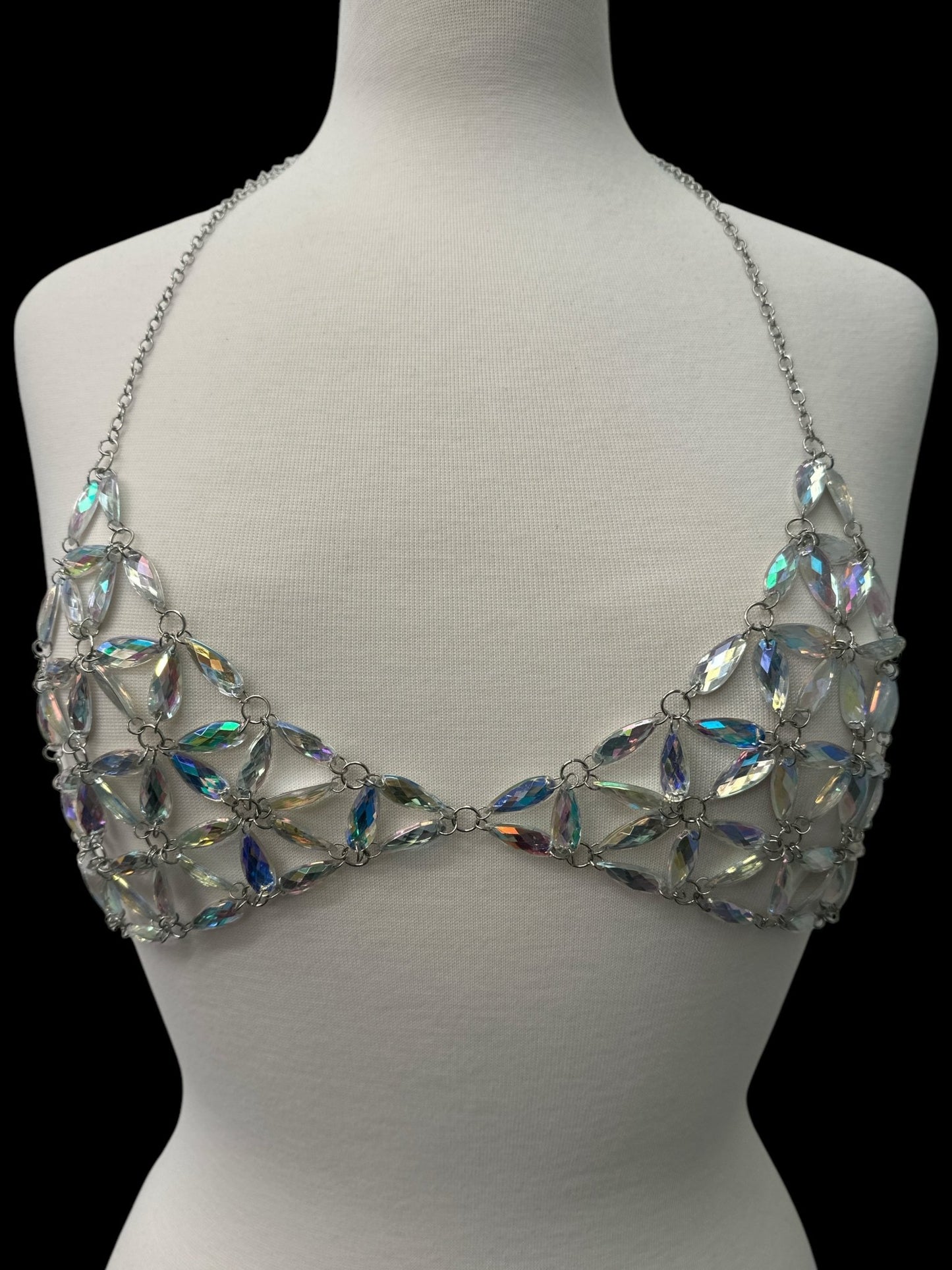Crystal Chain Bralette / Rhinestone Festival Bra - Fatisha Boutique