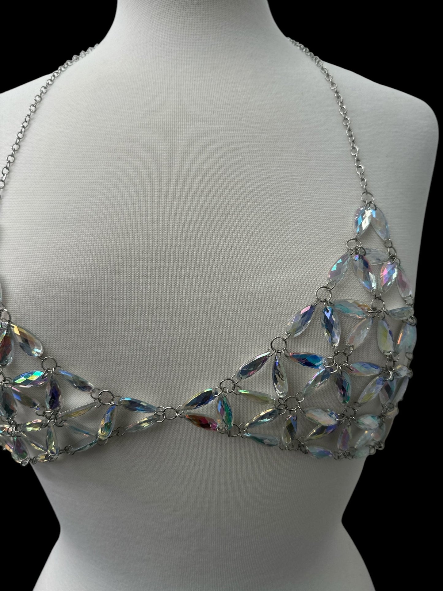 Crystal Chain Bralette / Rhinestone Festival Bra - Fatisha Boutique