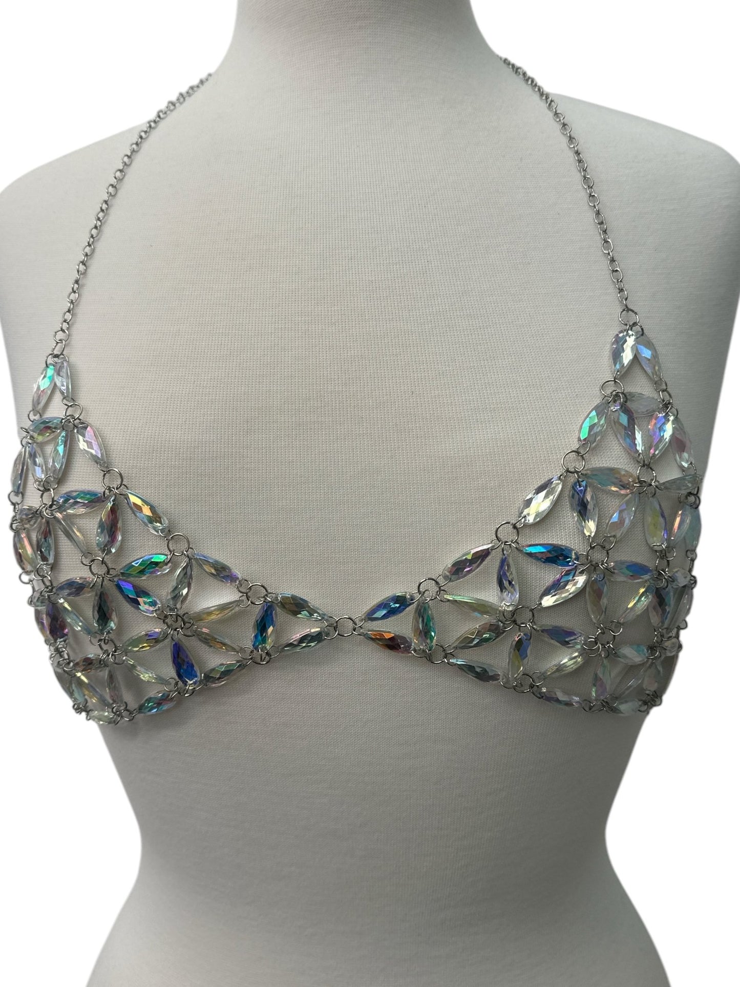 Crystal Chain Bralette / Rhinestone Festival Bra - Fatisha Boutique