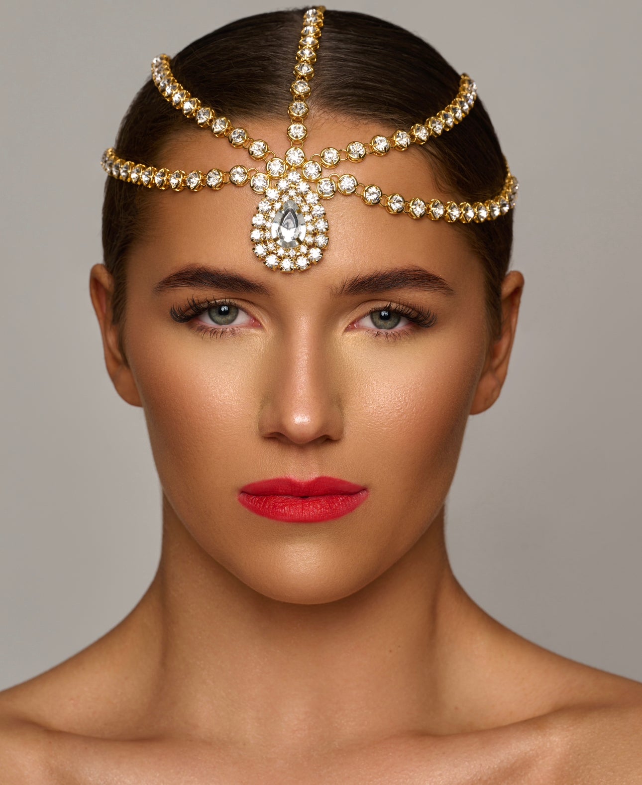 Crystal Diamante Rhinestone Multi layered Tassels Headpiece Hair Jewellery - Fatisha Boutique