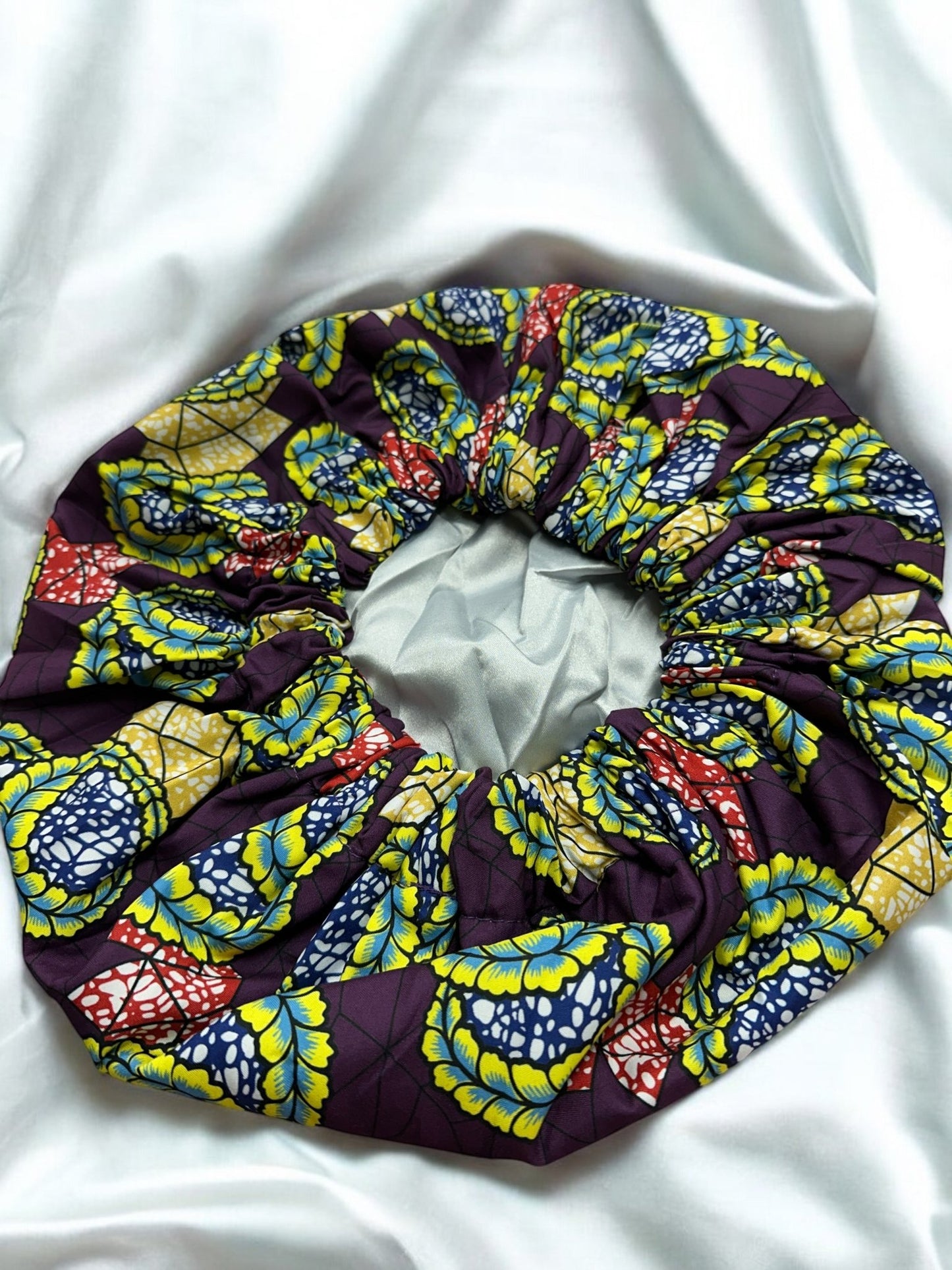 Double - Layered Ankara Satin Bonnet Cap – Reversible Silk Hair Protector - Fatisha Boutique