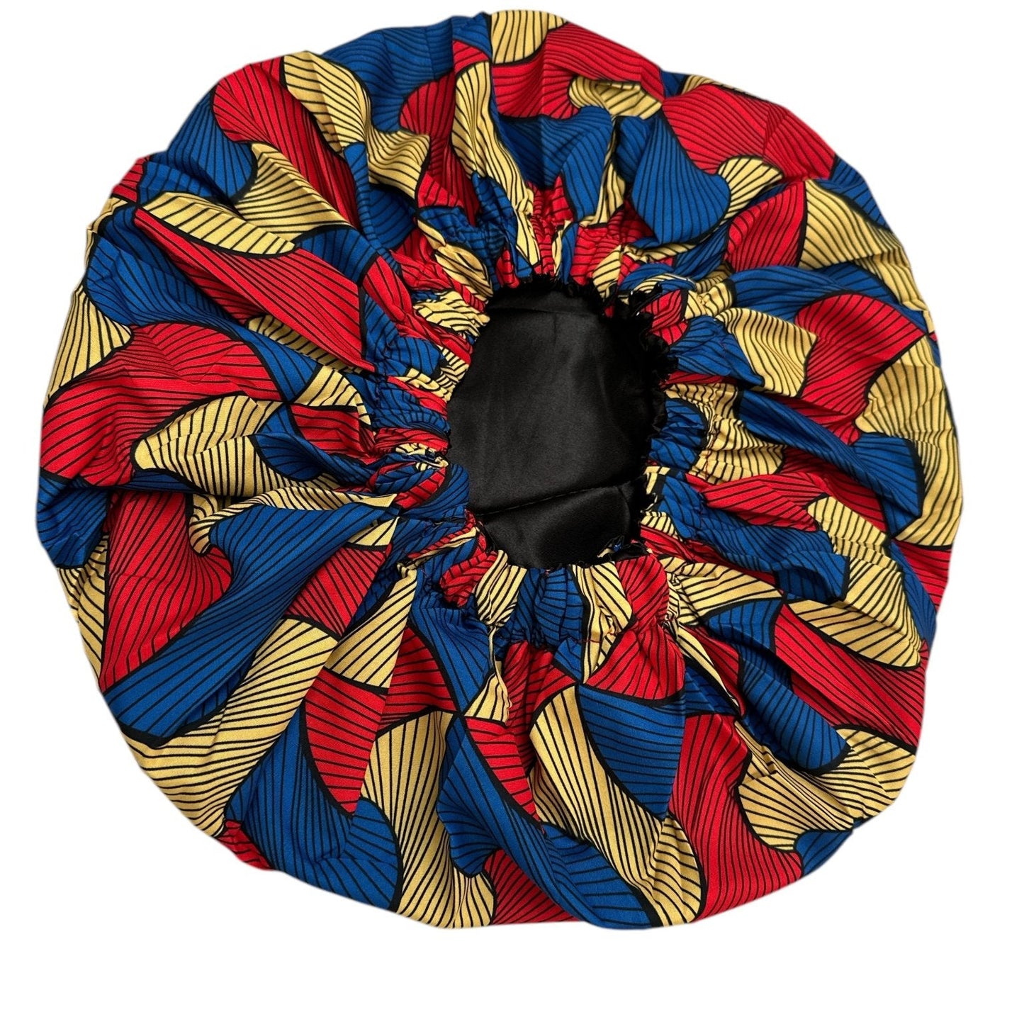 Double - Layered Ankara Satin Silk Reversible Bonnet Cap – Extra Large for Braids & Natural Hair Protection - Fatisha Boutique