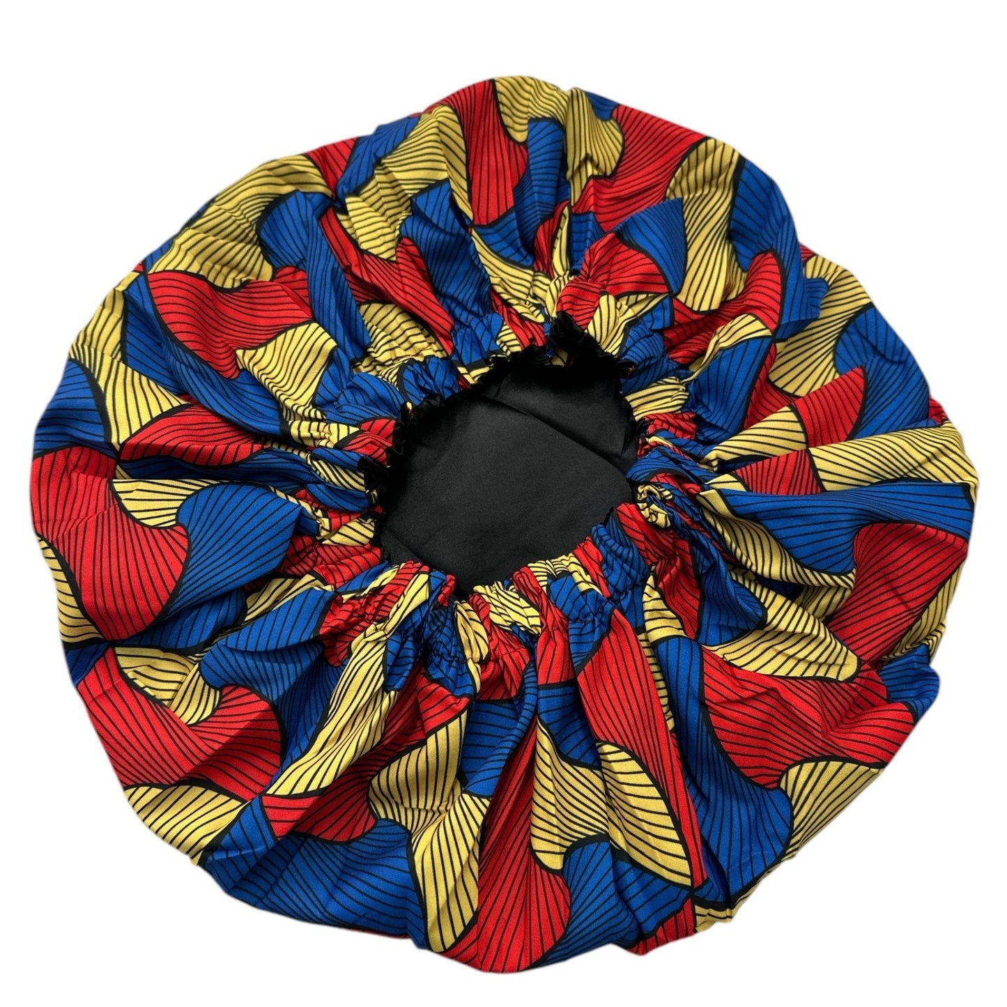 Double - Layered Ankara Satin Silk Reversible Bonnet Cap – Extra Large for Braids & Natural Hair Protection - Fatisha Boutique