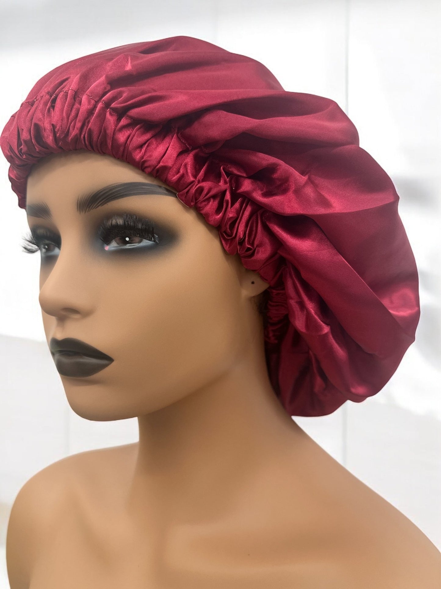 Double - Layered Reversible Satin Silk Bonnet Cap - Fatisha Boutique
