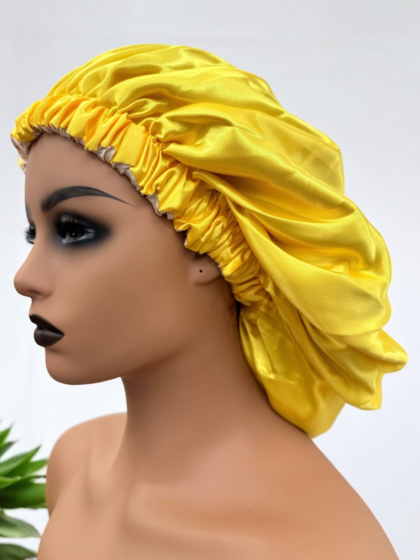 Double - Layered Reversible Satin Silk Bonnet Cap - Fatisha Boutique